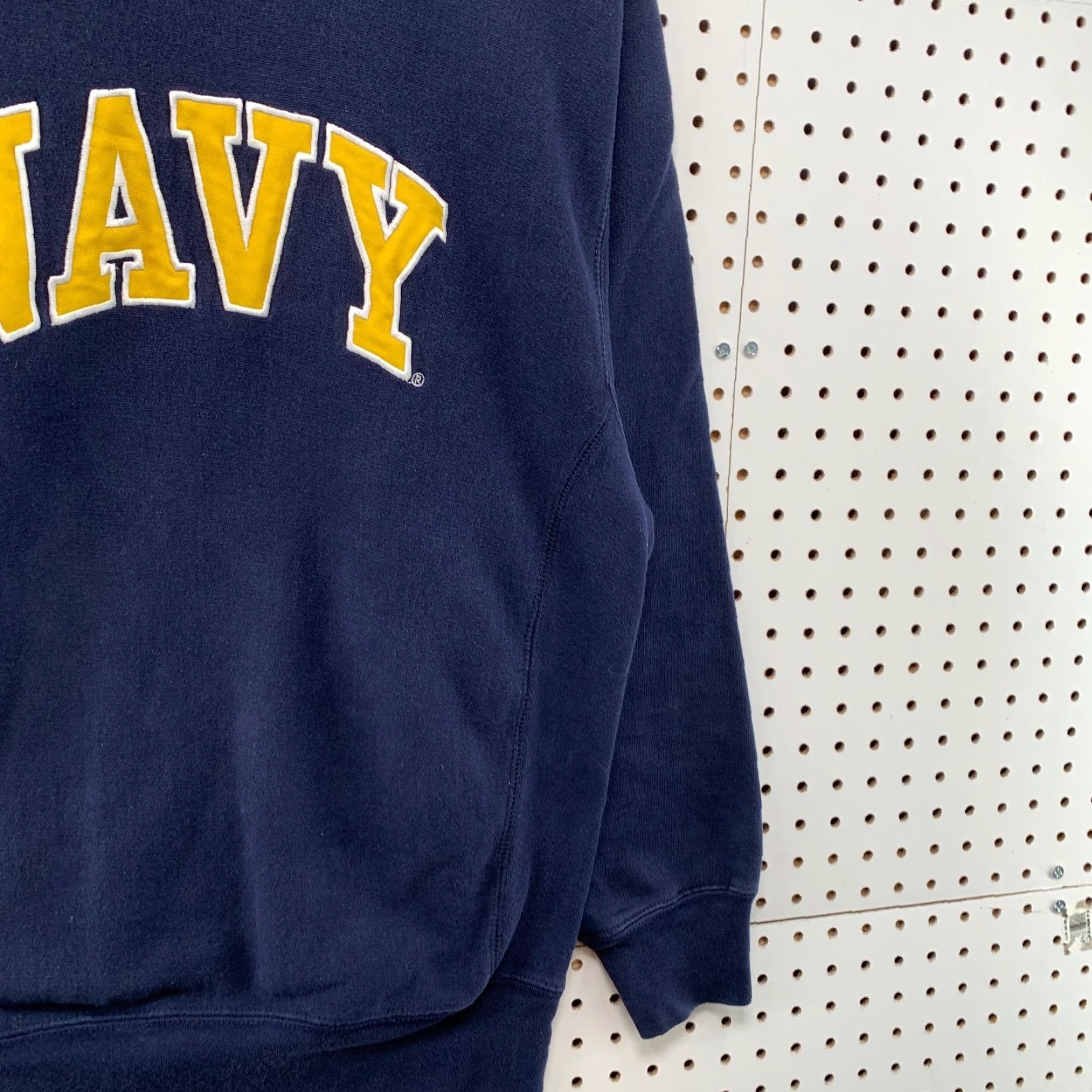Vintage VINTAGE Steve & Barry's Navy Sweatshirt Mens M Heavyweight Embroidered US Army Graphic Print Cotton Fleece Size US M / EU 48-50 / 2 - 6 Thumbnail