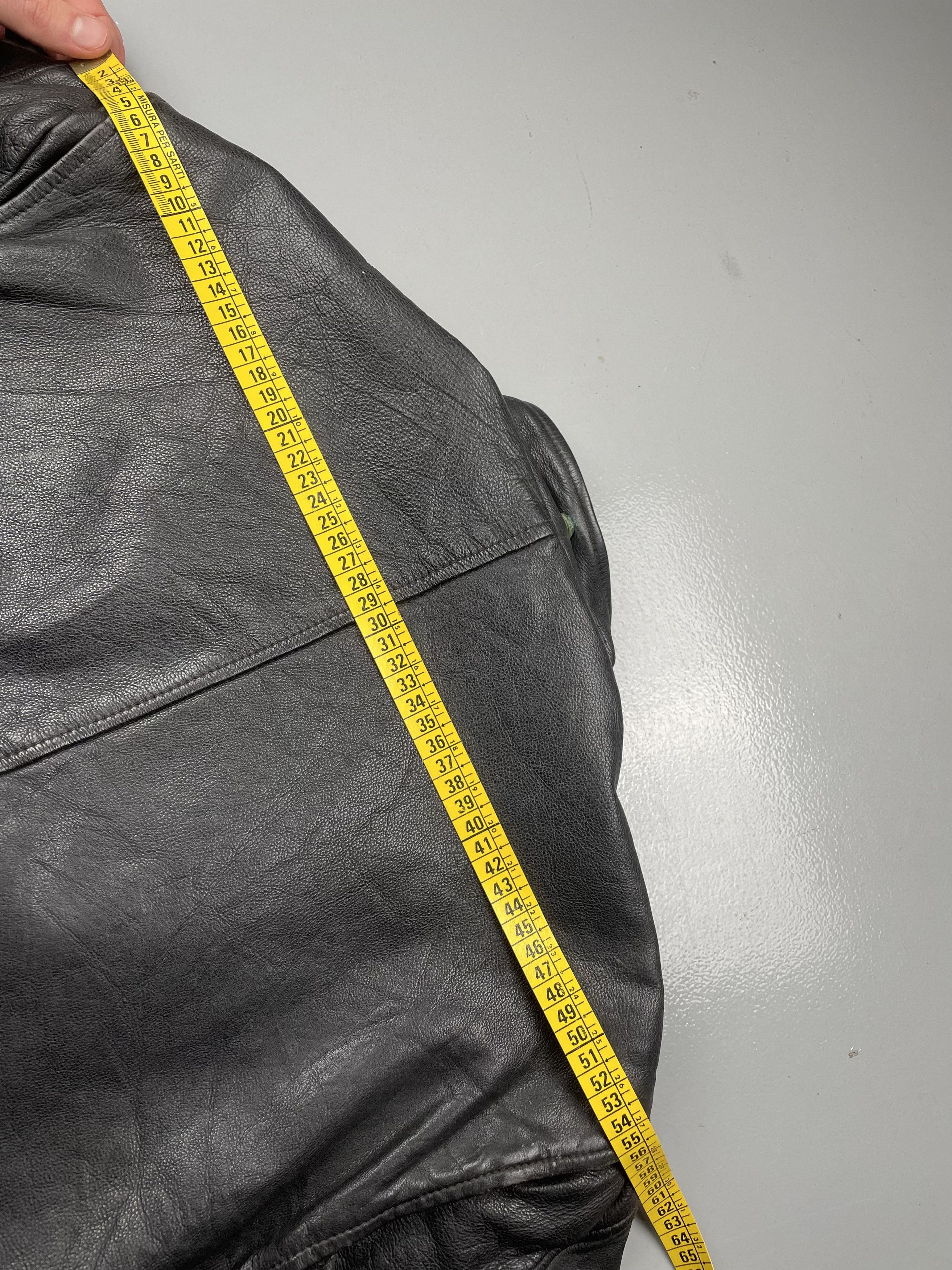 Emporio Armani vintage Emporio Armani 1990's biker Stone Leather jacket Size US L / EU 52-54 / 3 - 18 Thumbnail