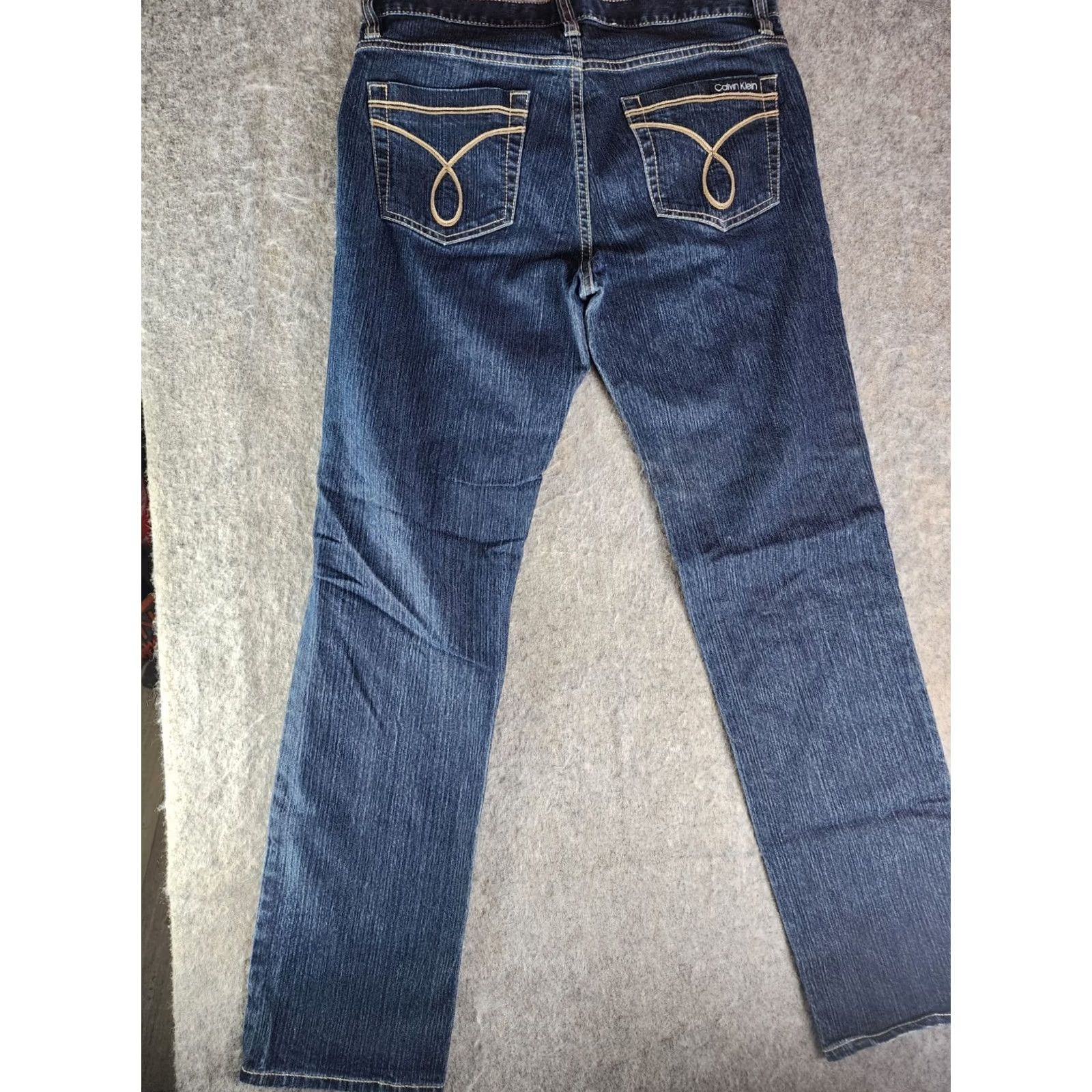 Calvin Klein Calvin Klein Jeans Skinny Womens 6 Mid Rise Stretch Denim Blue 5-Pocket Classic Logo Slim VINTAGE Size 28" / US 6 / IT 42 - 4 Thumbnail