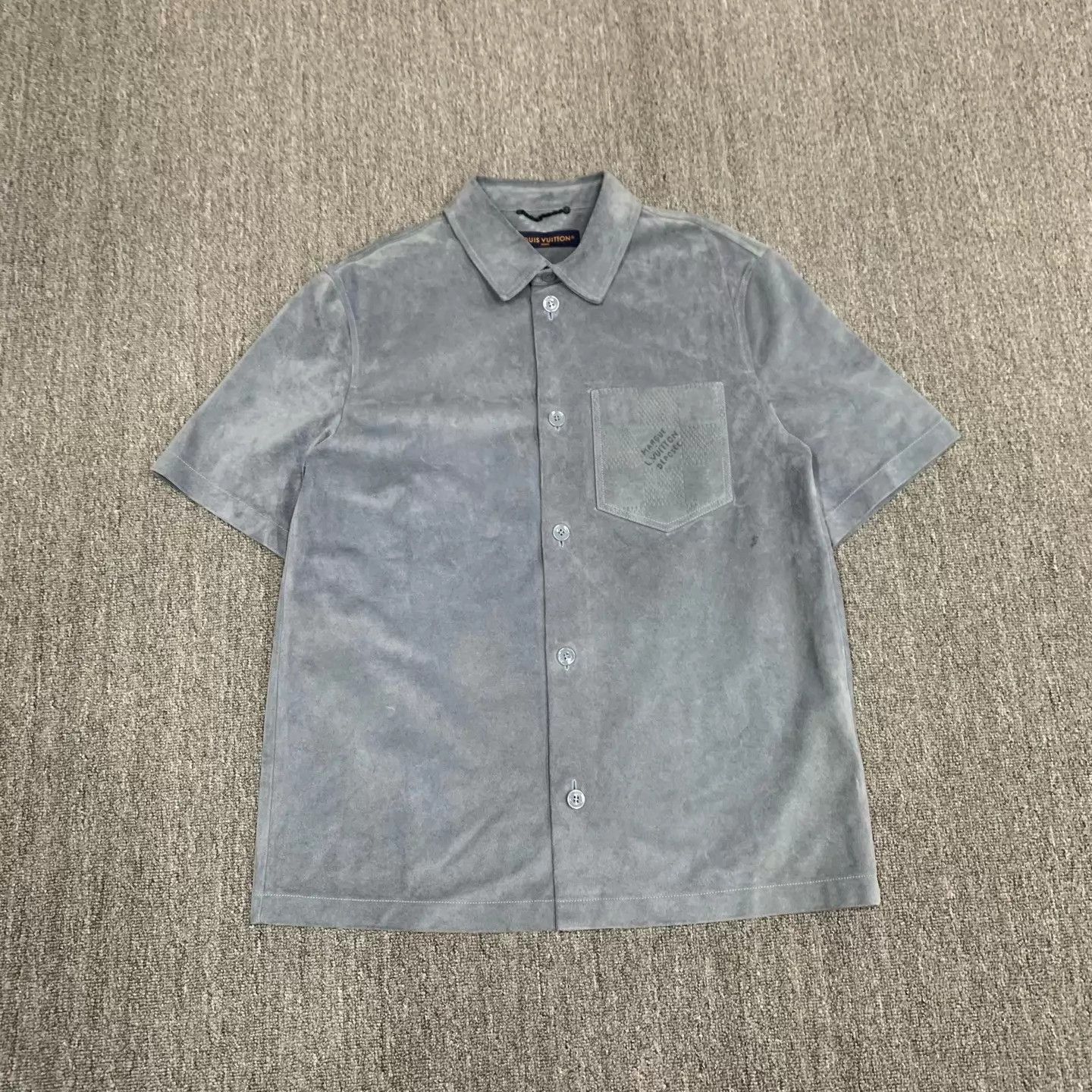 Louis Vuitton Blue Short Sleeve Button-Up Shirt Size M Size US M / EU 48-50 / 2 - 1 Thumbnail