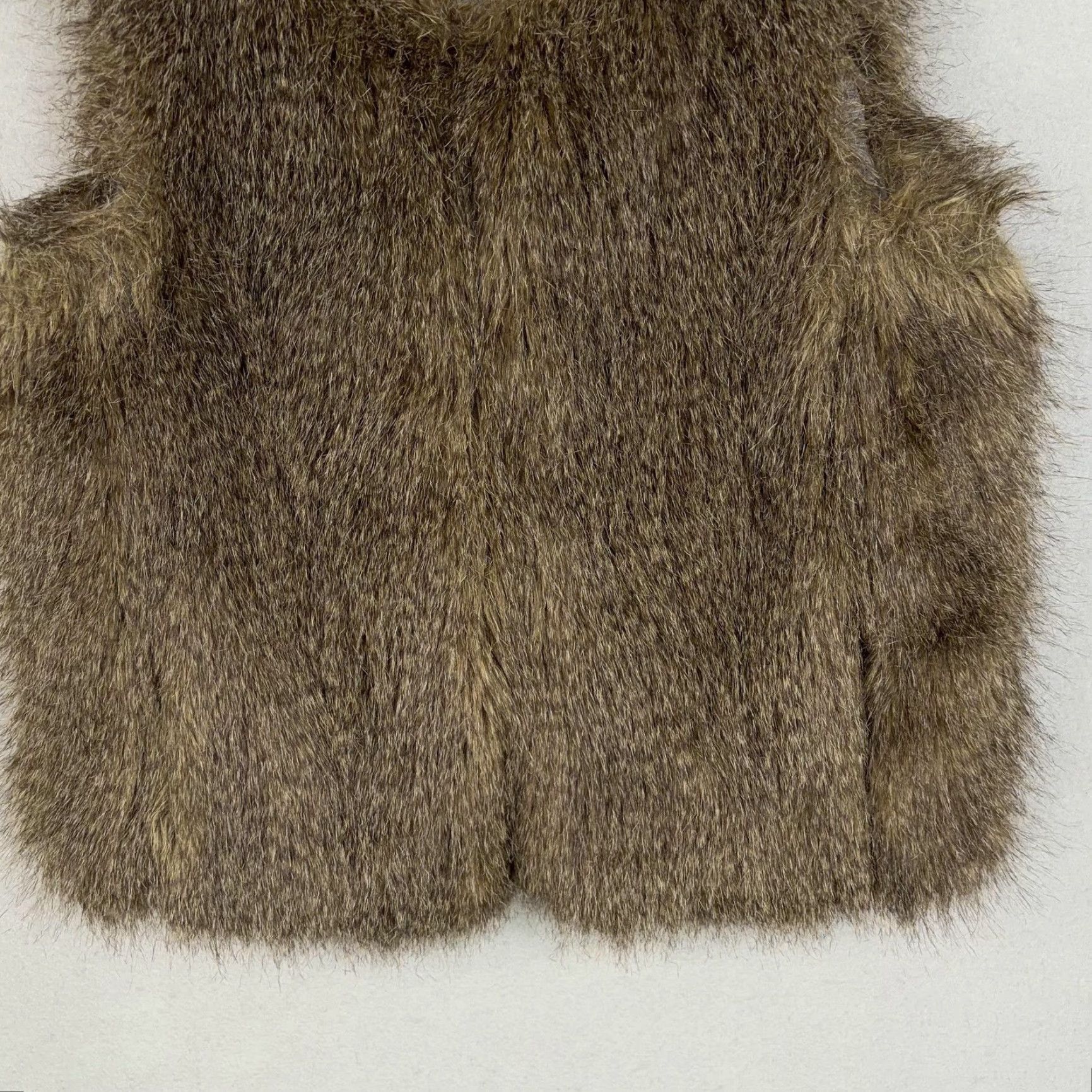 J.Crew J.CREW Vest Womens Small Brown Faux Fur Casual Fall Winter Mob Wife Cozy Warm Jacket Size S / US 4 / IT 40 - 3 Thumbnail