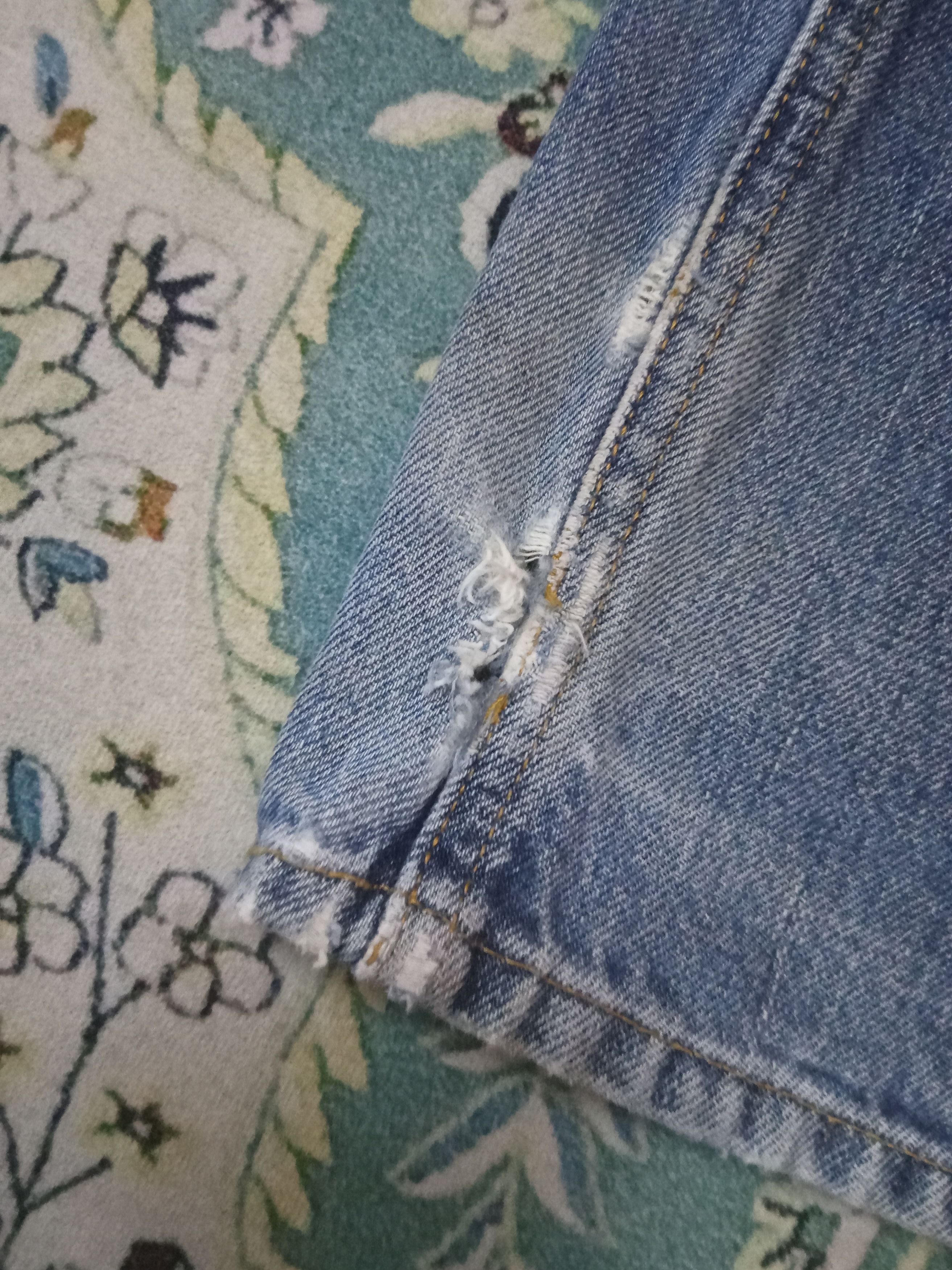 Japanese Brand Bartack Distressed Vintage Denim Biker Pants Size US 32 / EU 48 - 13 Thumbnail