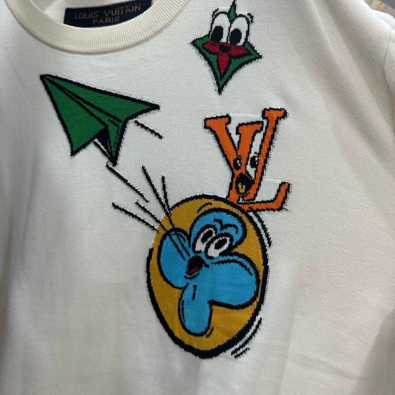 Louis Vuitton Louis Vuitton Cartoon cartoon knit short sleeve Size US XXL / EU 58 / 5 - 4 Thumbnail