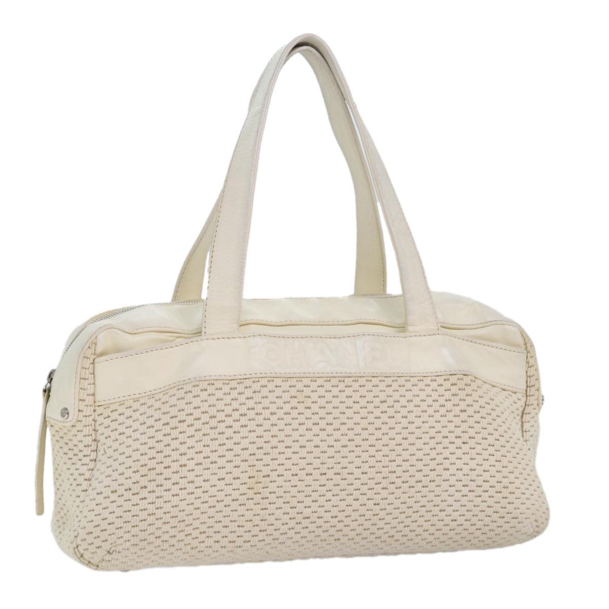 Chanel Zip Shoulder Bag Canvas