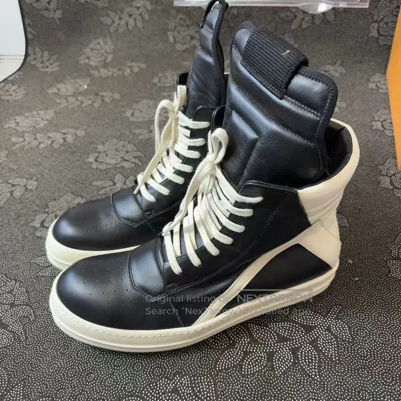 Rick Owens Rick Owens High Top Leather Sneakers Black. Size US 10 / EU 43 - 9 Thumbnail