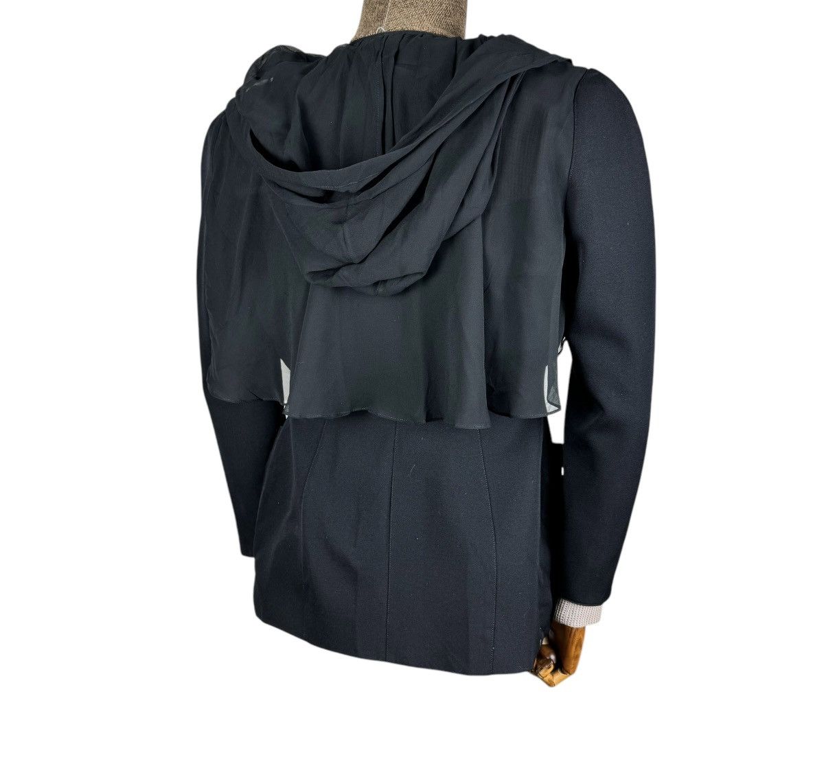 Thierry Mugler 🌟THIERRY MUGLER HOODIE DOUBLE BREASTED WOOL JACKET Size M / US 6-8 / IT 42-44 - 3 Thumbnail