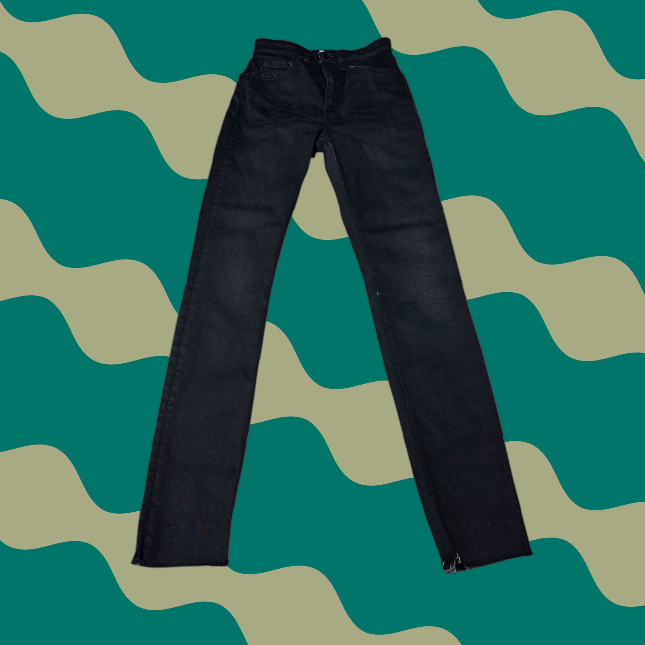 Rag & Bone Rag & bone Jane Super High Rise Skinny Jeans Black Womens 25X29 YKK Zip Slim Rise High Ankle Zip 5-Pocket Denim Jewelry? Size 42" / US 20 - 1 Thumbnail