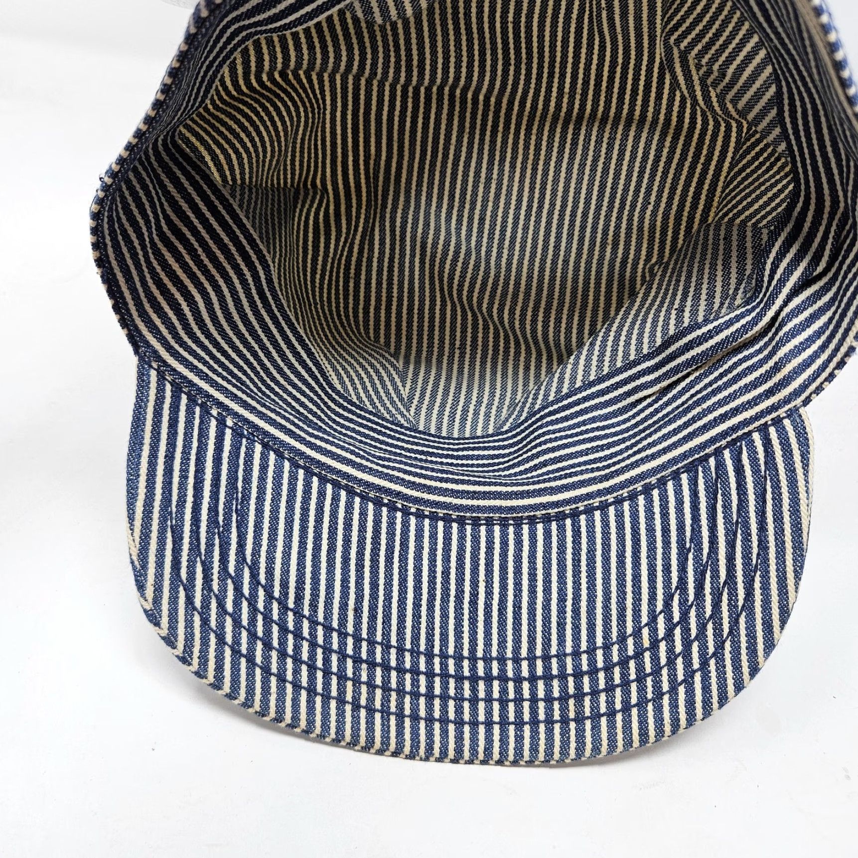 Vintage VINTAGE CNGT Hat Cap Snap Back Blue Hickory Stripe Railroad Engineer Patch Mens Made USA Size ONE SIZE - 6 Thumbnail