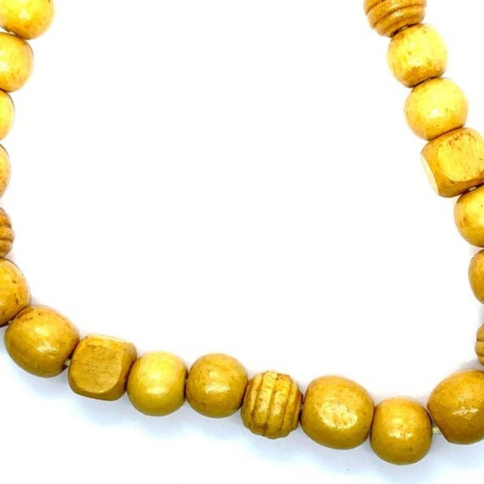 Handmade Handmade Wooden Beaded Necklace Square Round Size ONE SIZE - 3 Thumbnail