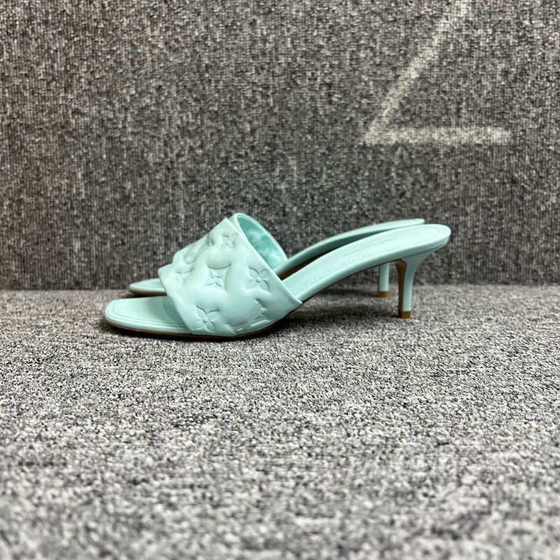 Louis Vuitton Louis Vuitton Stylish Aqua High Heel Slide Sandals 0079 Size US 6 / IT 36 - 1 Thumbnail