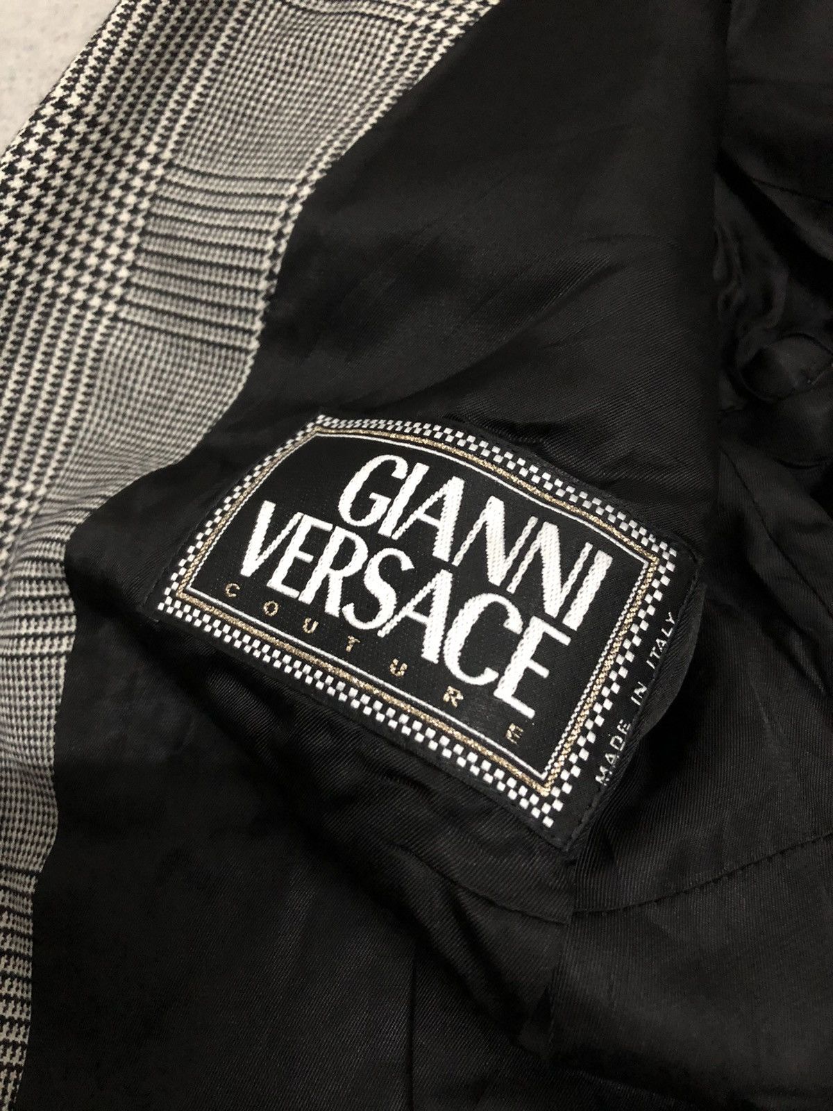 Versace Vintage Gianni Versace Plaid Blazer Coat Size 44R - 5 Thumbnail