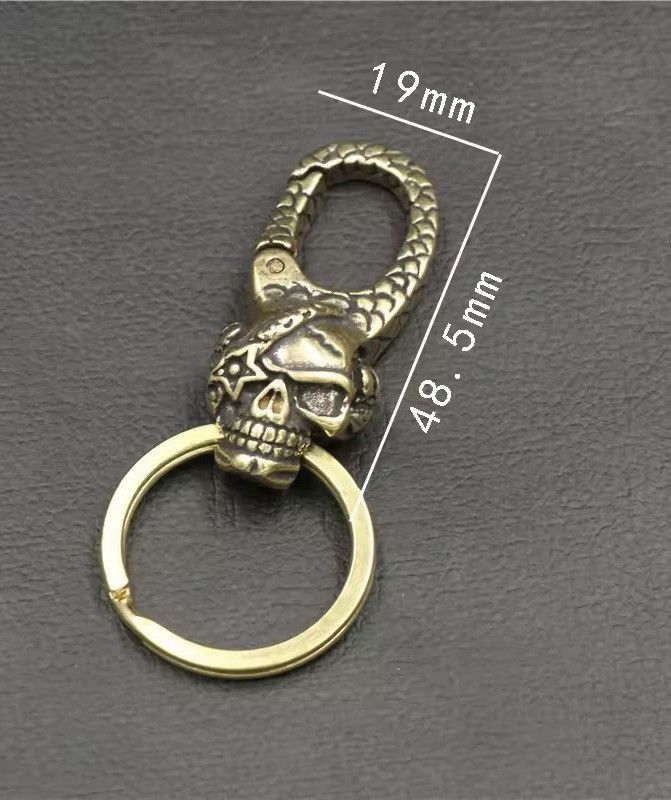 Other Metal Skull Gothic Punk Skeleton Face Keychain Size ONE SIZE - 2 Thumbnail