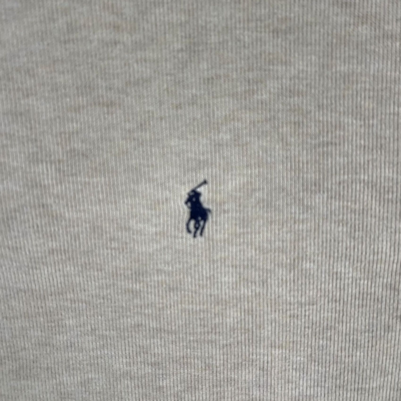 Polo Ralph Lauren Polo Ralph Lauren Pullover Sweater Mens 2XL Beige Quarter Zip Long Sleeve Cotton Size US XXL / EU 58 / 5 - 2 Thumbnail
