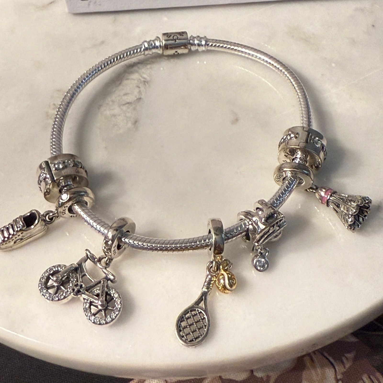 pandora Authentic Pandora, SZ 19Cm, Moments Silver Bracelet, 7 Adven Size ONE SIZE - 2 Thumbnail