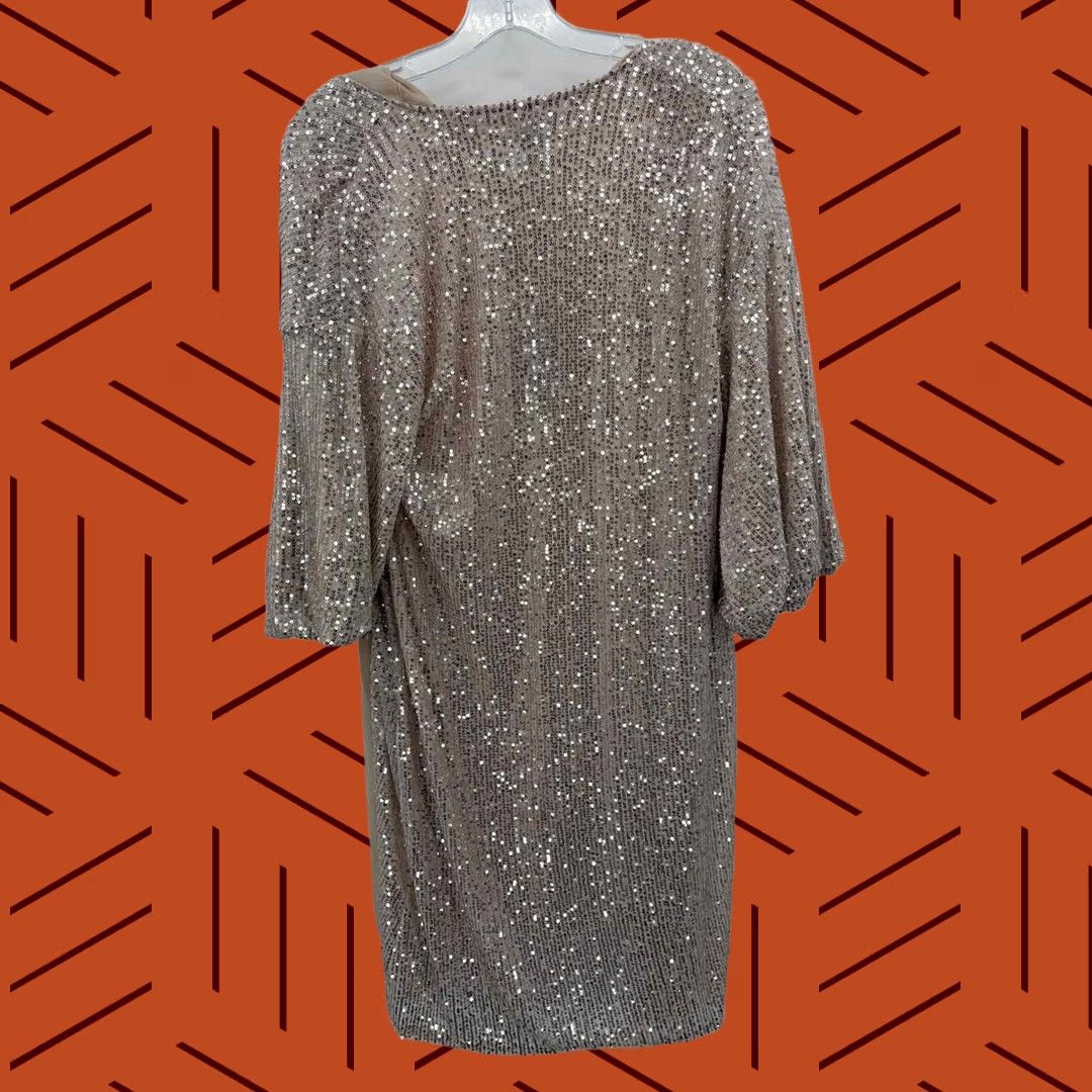 Vintage Venti6 Silver Cardigan Open Jacket Sequin Small Size S / US 4 / IT 40 - 1 Thumbnail