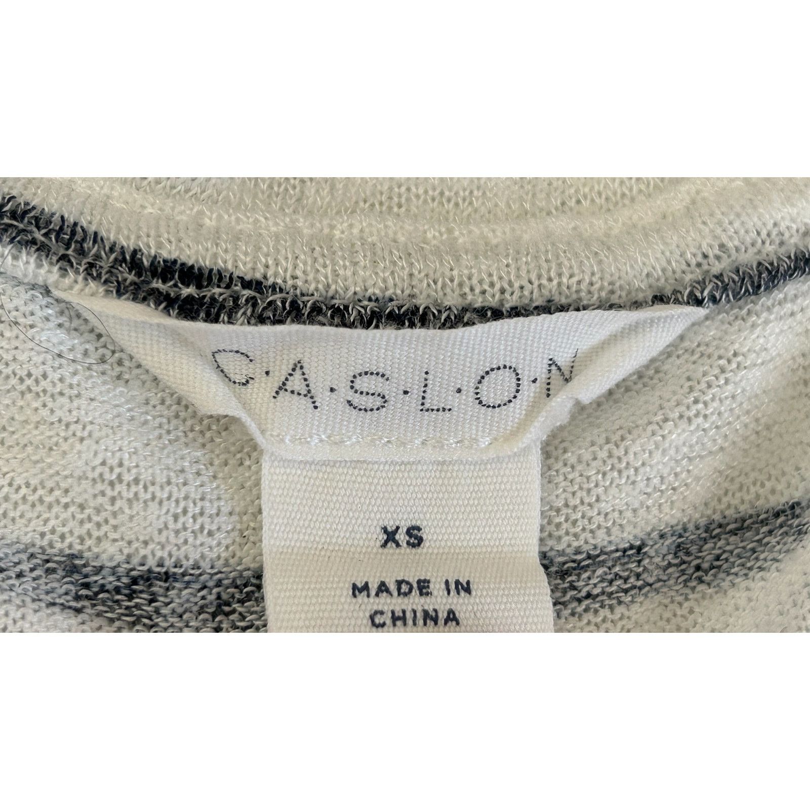 Other Caslon | Women’s Striped Knotted Short Sleeve Top | XS Size XS / US 0-2 / IT 36-38 - 3 Thumbnail