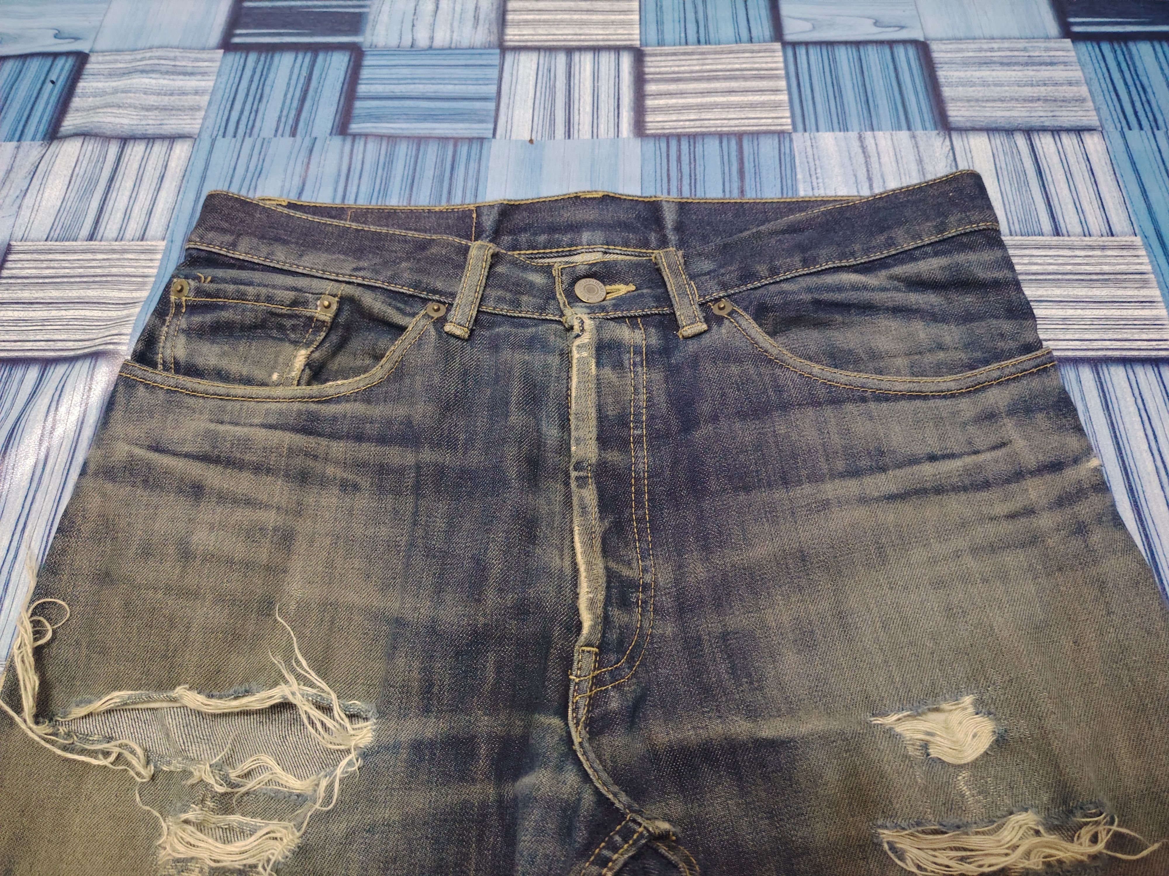 Who Decides War Japanese Trans Continents Distressed Jeans Size US 32 / EU 48 - 5 Thumbnail