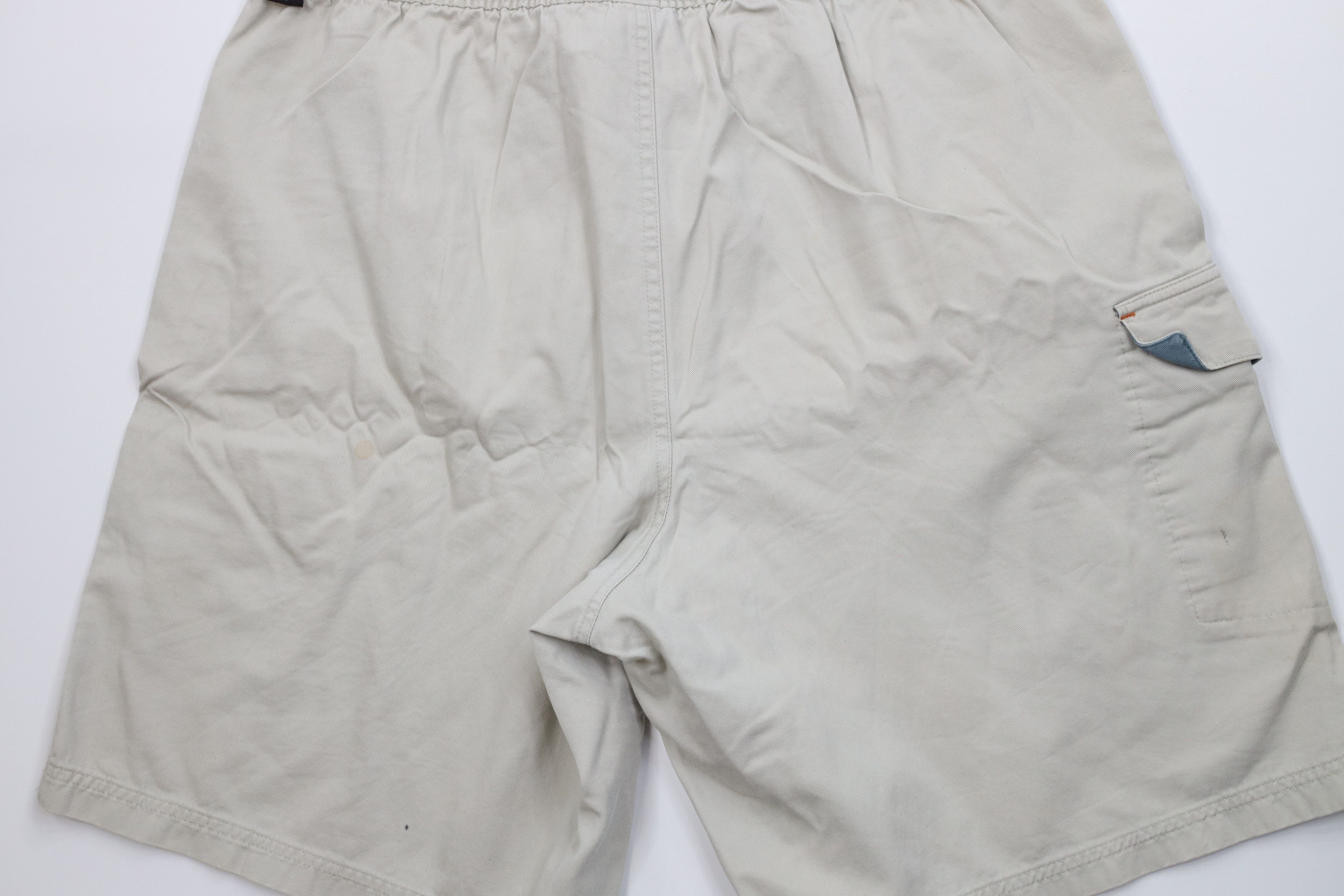 Nike Vintage Nike Spell Out Above Knee Shorts Beige Cotton Size US 34 / EU 50 - 11 Thumbnail