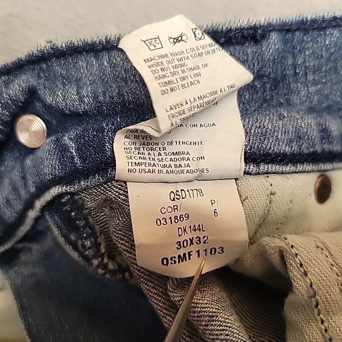 Quiksilver Quiksilver Jeans Men 30 Faded Blue Denim Straight Fit Stretch Casual Retro Skate Jeans Size US 30 / EU 46 - 6 Thumbnail