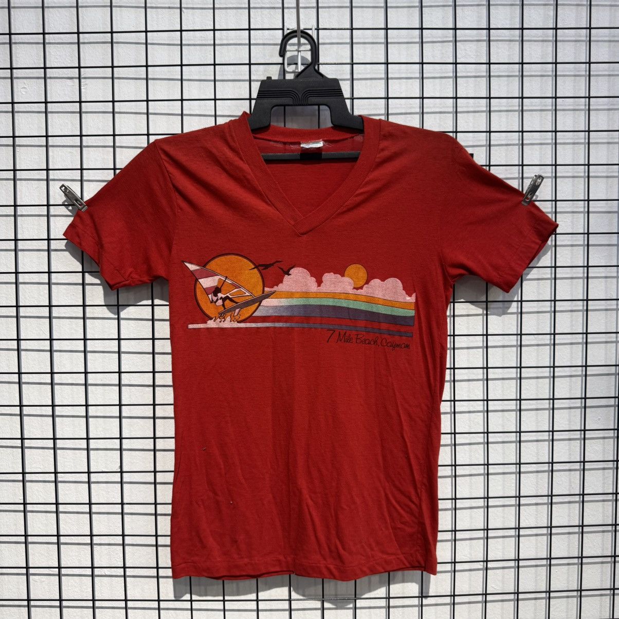 Other VINTAGE 7 Mile Beach - 50-50 Poly/Cotton T-Shirt Size US S / EU 44-46 / 1 - 2 Thumbnail