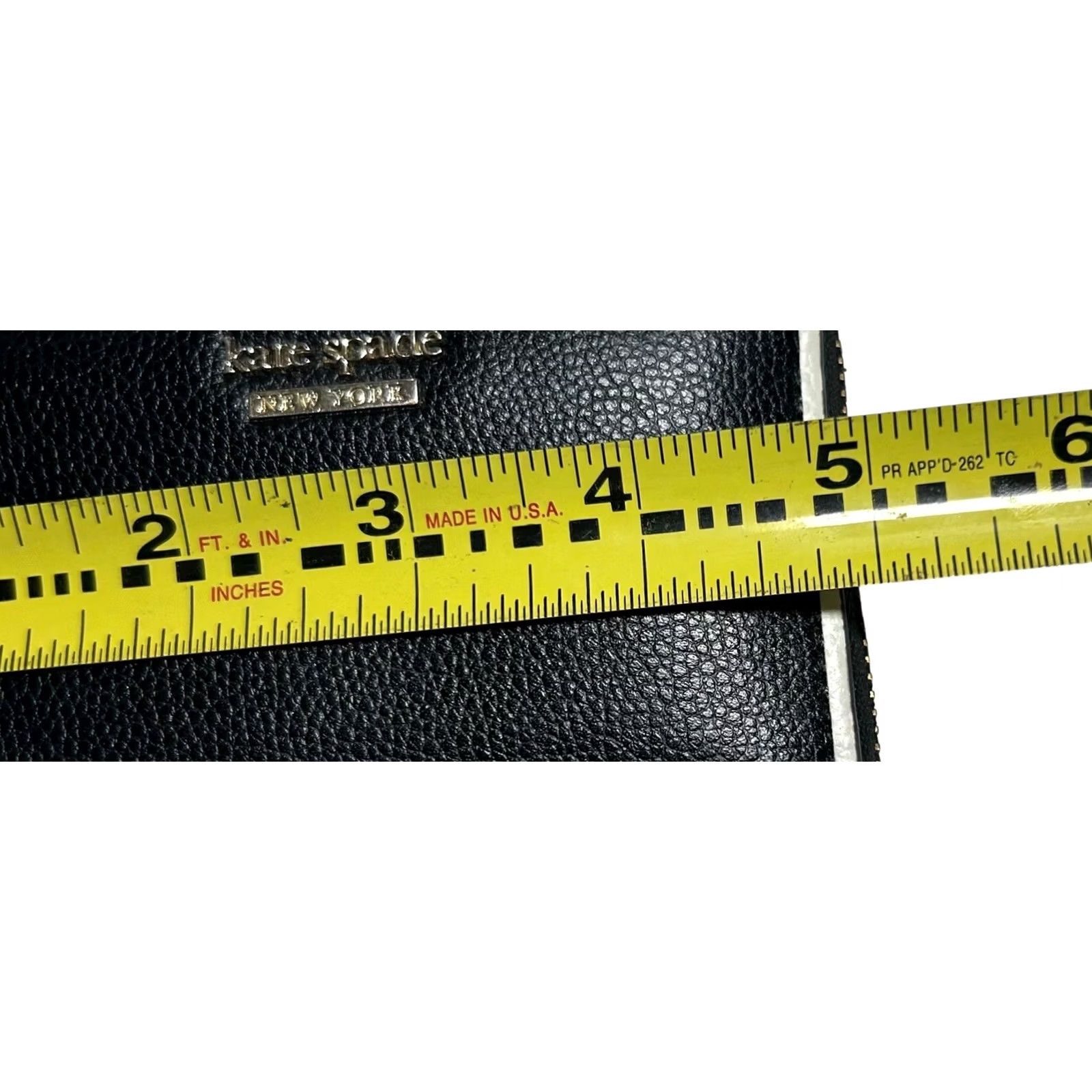 Vintage Kate Spade New York Black Pebbled Leather Zip Around Wallet Key Ring White Trim Woman Small Black Zip-Around Credit Card City Preppy Men/Women Size ONE SIZE - 7 Thumbnail