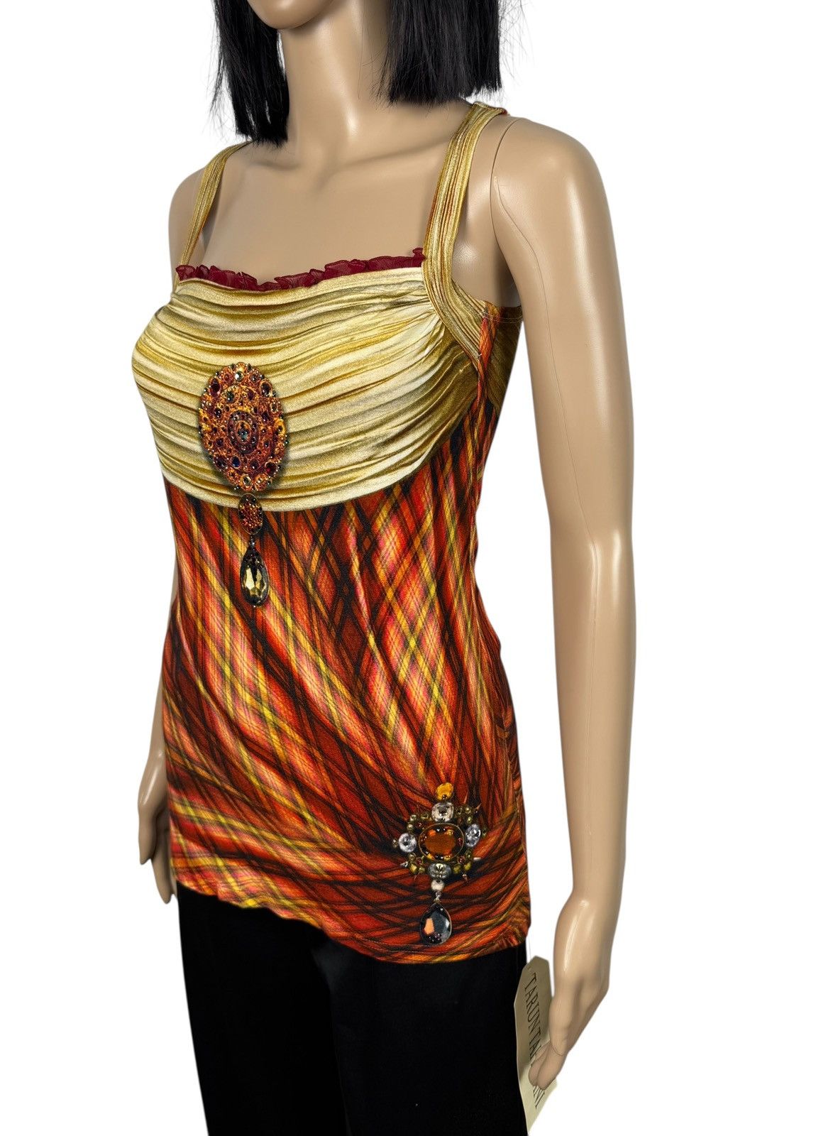 Other Tarun Tahiliani Printed Slip Top Emblished Viscose size S Size S / US 4 / IT 40 - 5 Thumbnail