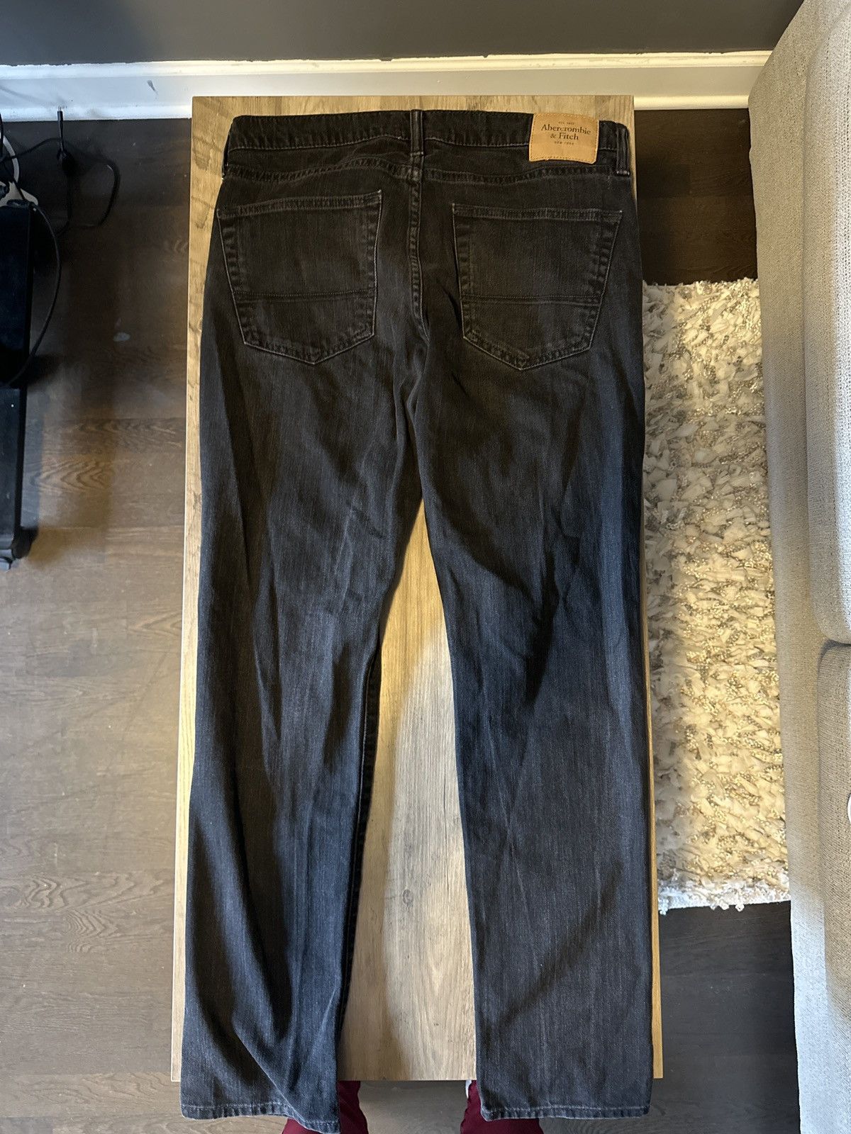 Abercrombie & Fitch Abercrombie Black Wash Slim Jeans – Clean Minimal Denim Size US 33 - 1 Thumbnail