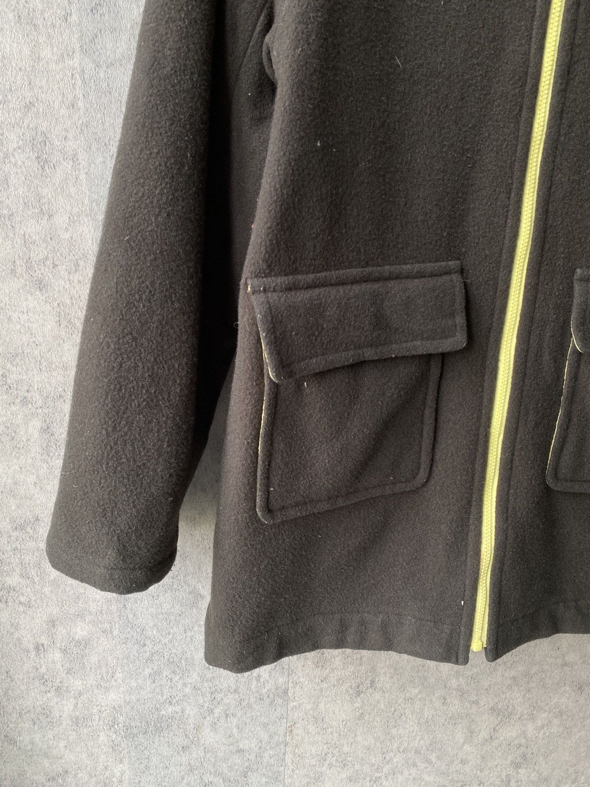 Angel Blue 2000s Angel Blue Wool Fur Hoodie Zipper Jacket Size US L / EU 52-54 / 3 - 5 Thumbnail