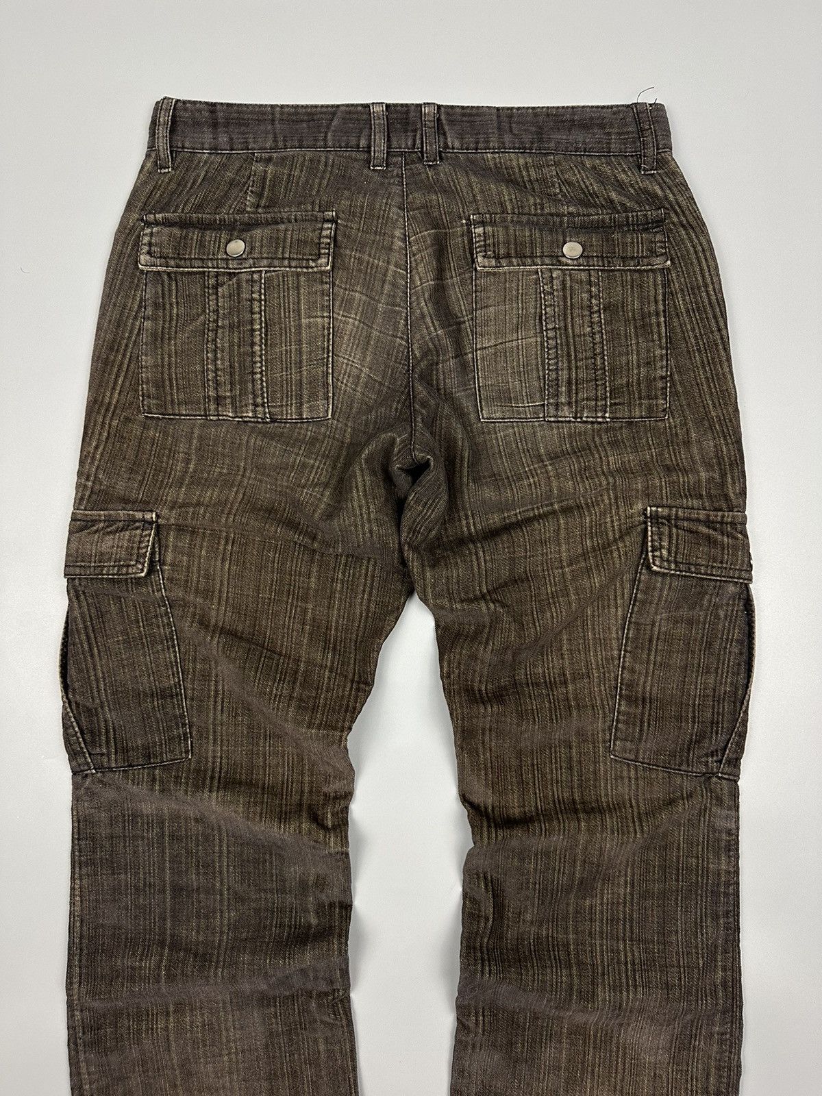 Japanese Brand × semanticdesign Semantic Design Cargo Multipocket Zipper Suede Flared Pant Size US 31 - 4 Thumbnail
