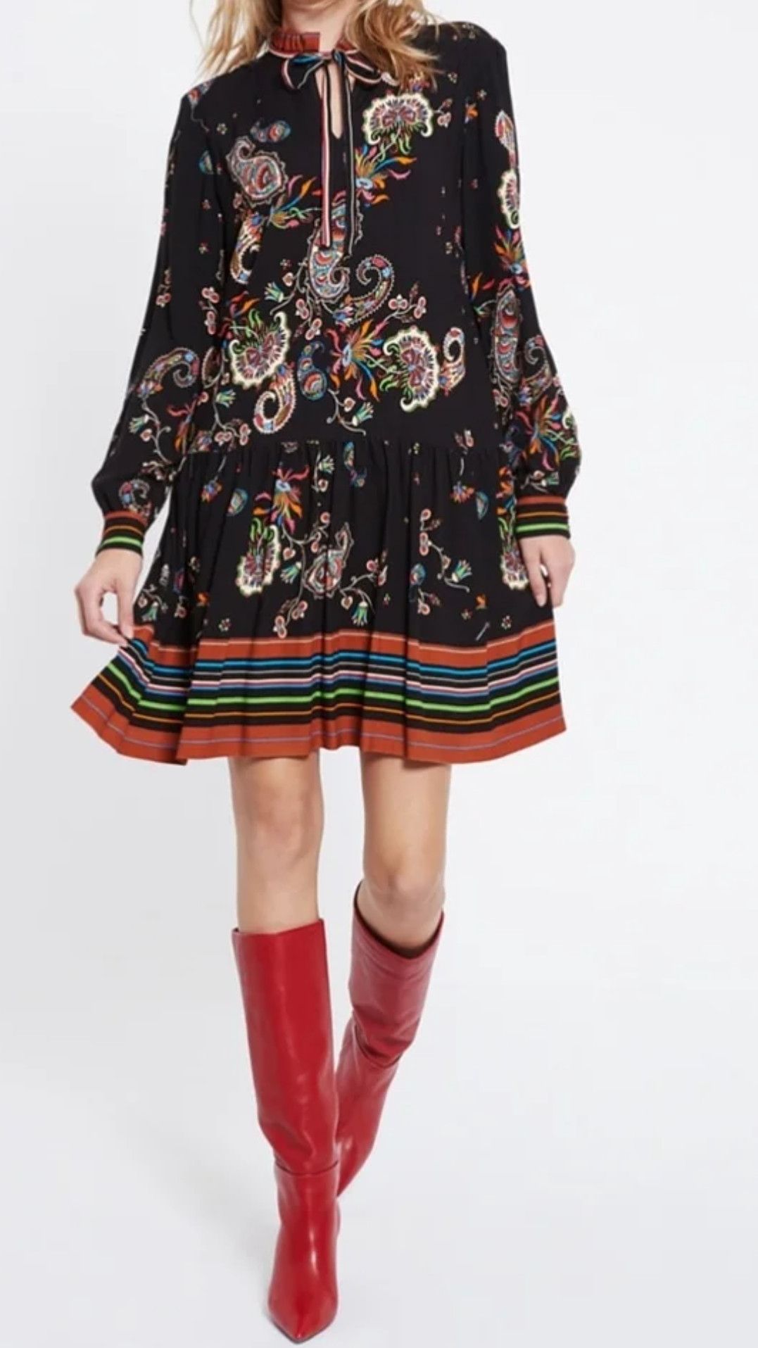 Other Ana Alcazar Paisley Print Dress Multi-coloured EU 42 Size M / US 6-8 / IT 42-44 - 2 Thumbnail