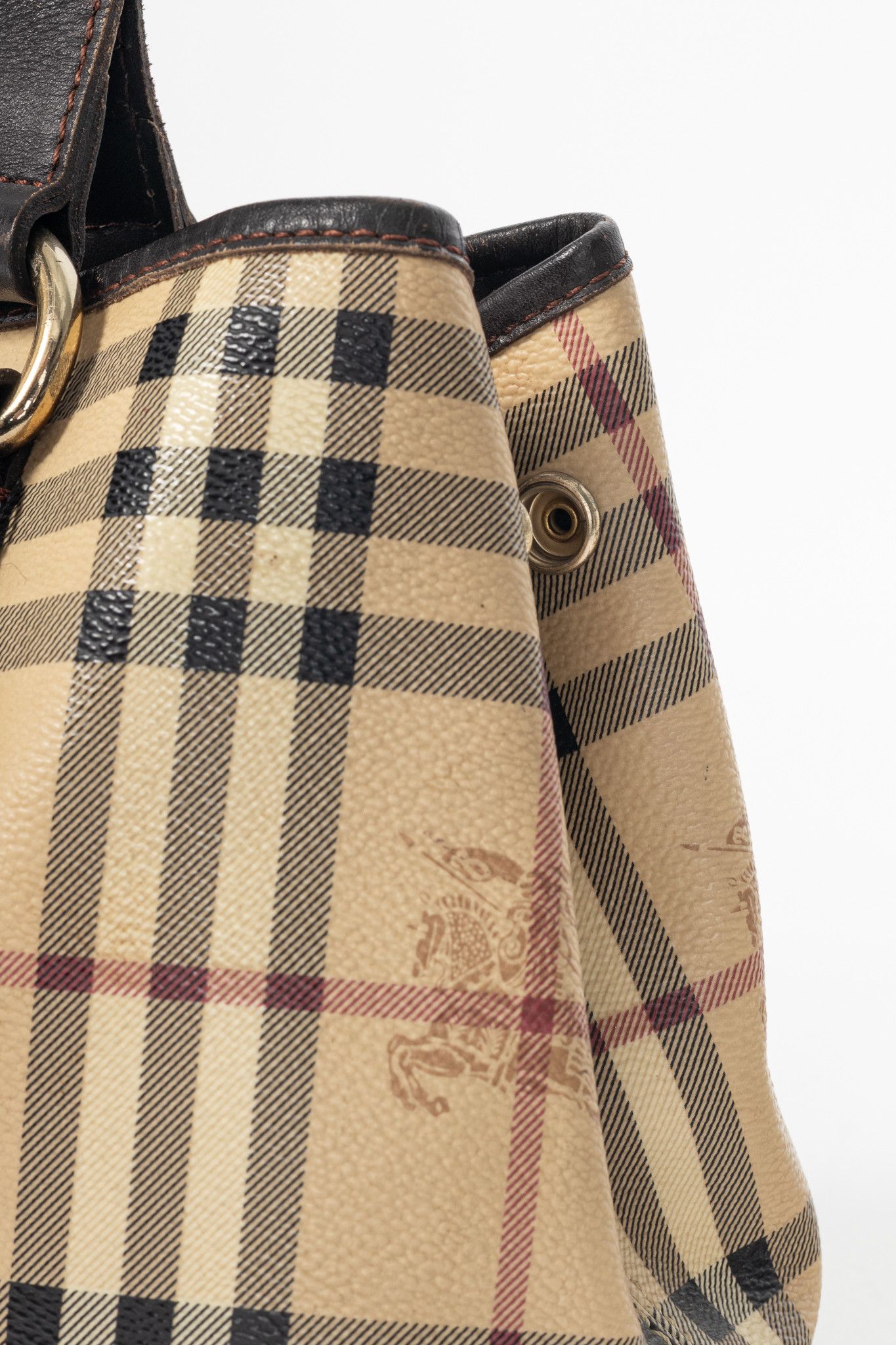 Burberry Burberry Haymarket Check Buckle-Strap Handbag Size ONE SIZE - 8 Thumbnail