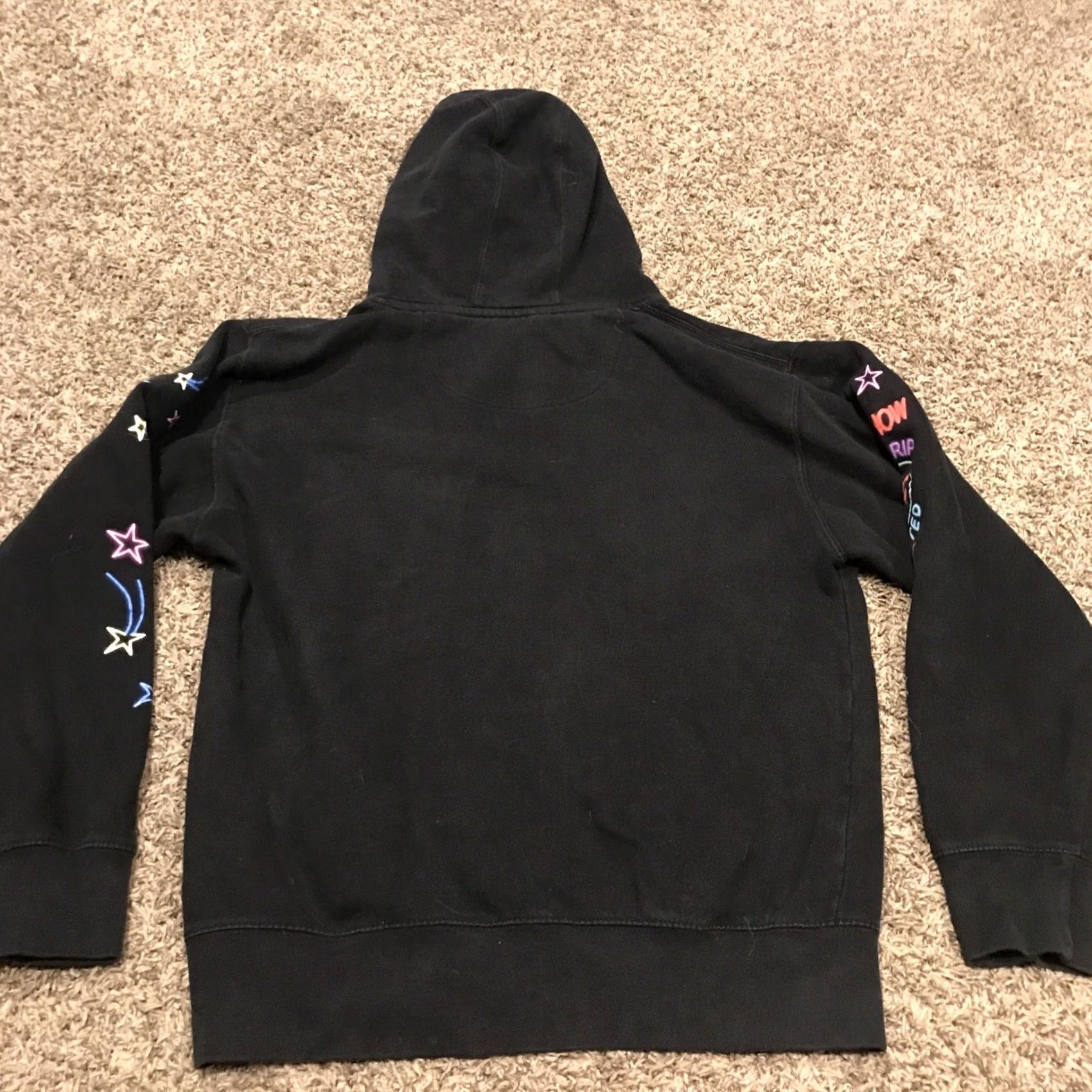 Vintage NEON Trippie Redd Trippieland Neon Rap Hoodie - Size S Black Cotton Blend Fleece Logo Pullover Men Hip Hop"} Size US S / EU 44-46 / 1 - 3 Thumbnail