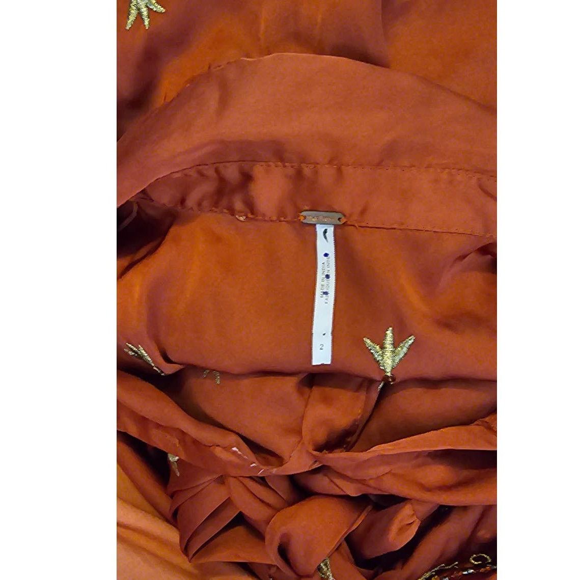 Free People New FREE PEOPLE Breakdown Mini Wrap Dress $378 SIZE 2 Rust Size XS / US 0-2 / IT 36-38 - 5 Thumbnail