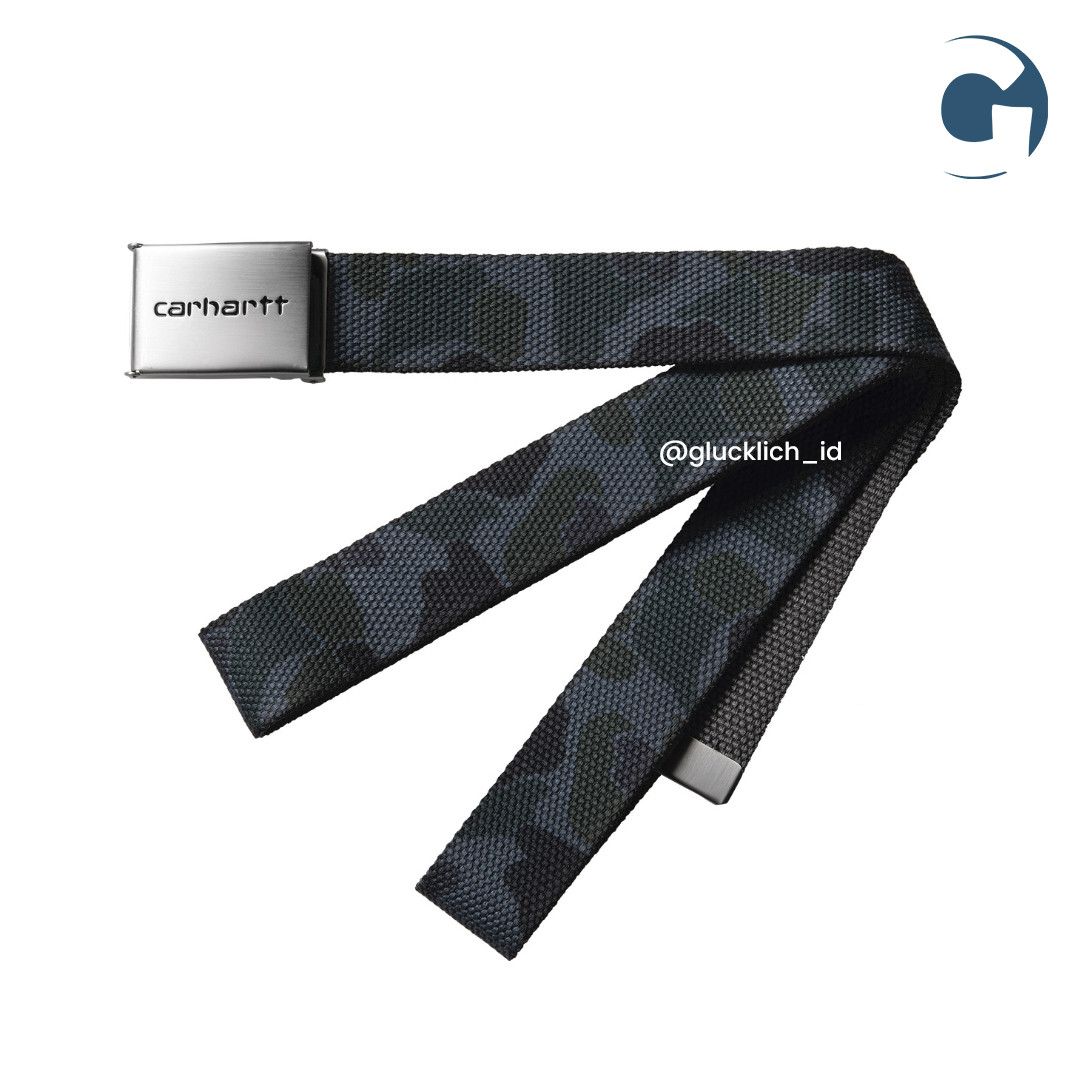 Carhartt Carhartt WIP, Clip Belt Chrome Camo Duck Grey Size ONE SIZE - 1 Thumbnail