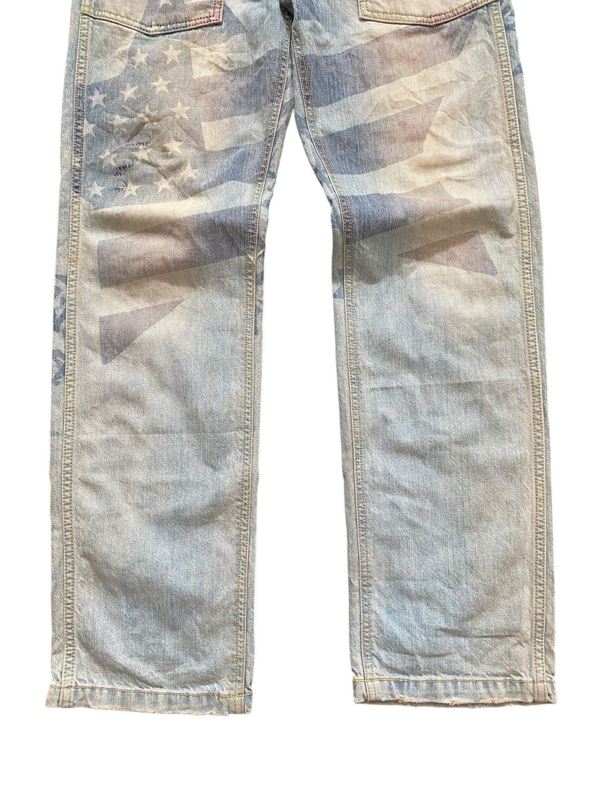 Japanese Brand Rodeo Crowns Printed American Flag Denim Size US 32 / EU 48 - 3 Thumbnail