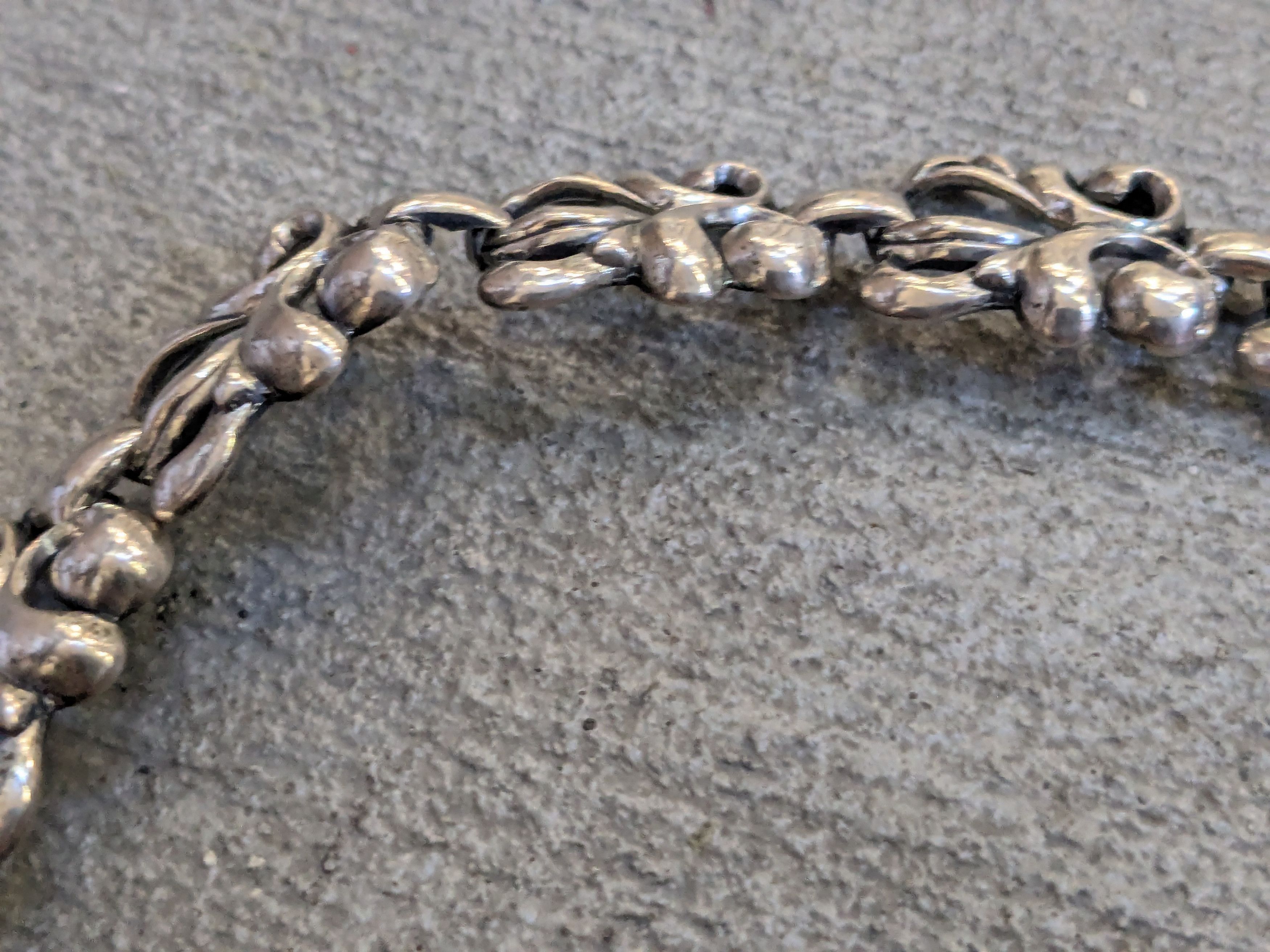 Sterling Silver Sterling Silver Danecraft Necklace Floral Fleur de Lis 15.5" Size ONE SIZE - 3 Thumbnail