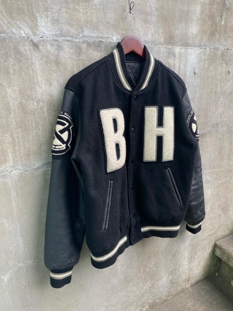 Bounty Hunter 120% Dark Side Justice Leather Varsity Jacket Size US M / EU 48-50 / 2 - 7 Thumbnail