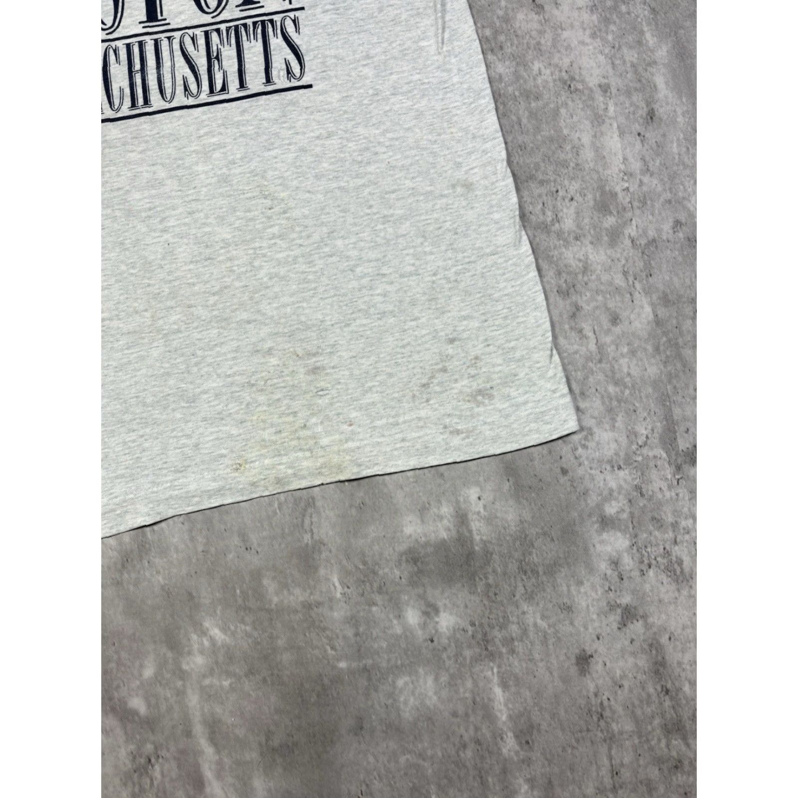 Vintage VINTAGE 90s Boston Massachusetts Graphic Print T-Shirt M & M Shirt Mens Gray Cotton Crew Neck Short Sleeve Size M 90s USA City Size US M / EU 48-50 / 2 - 4 Thumbnail