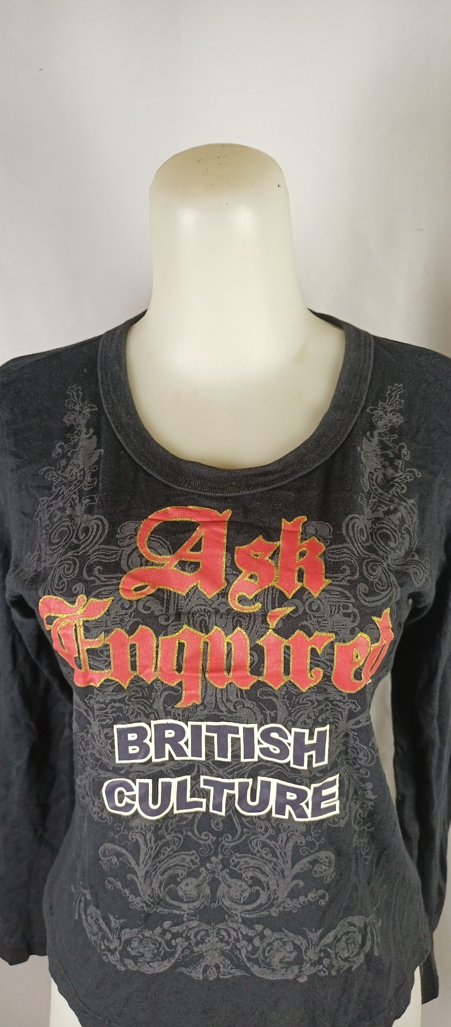 Japanese Brand × Le Grande Bleu (L.G.B.) ASK ENQUIRED British Culture Black Long Sleeve Tsirt Size M / US 6-8 / IT 42-44 - 2 Thumbnail