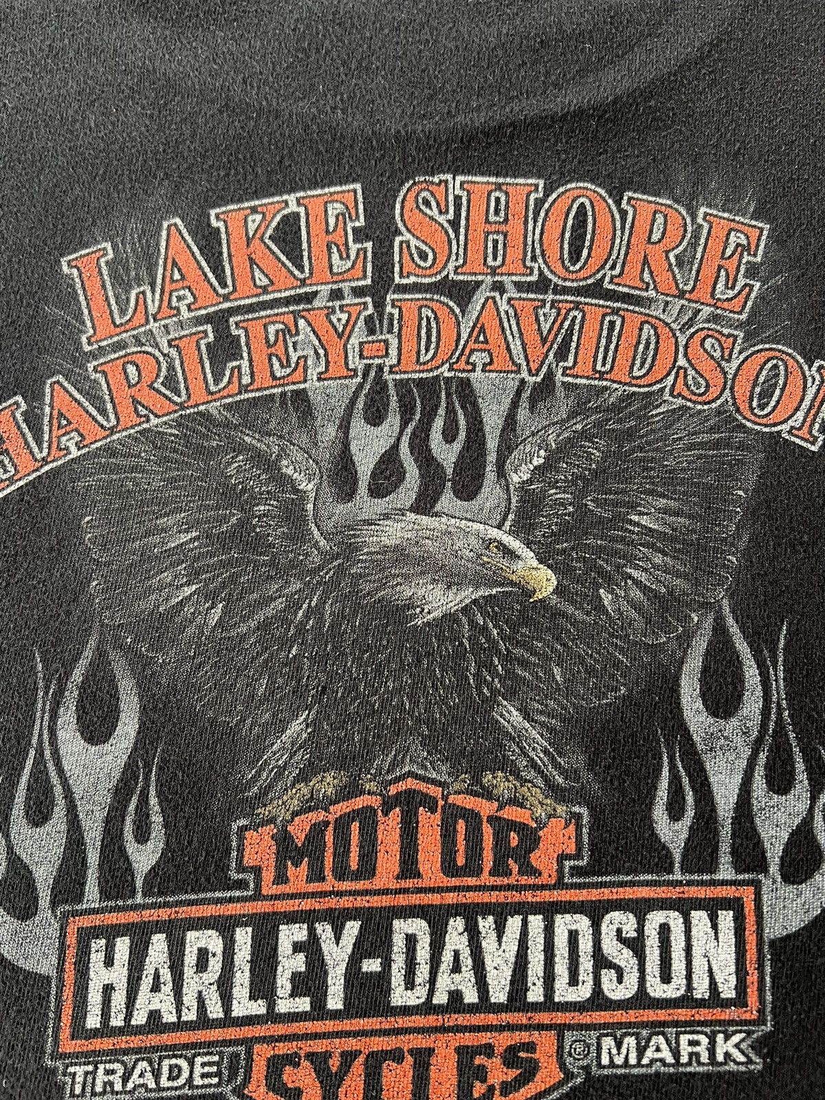 Harley Davidson Vintage 2010 Harley Davidson Motorcycles Eagle Flame T-shirt Size US L / EU 52-54 / 3 - 14 Thumbnail