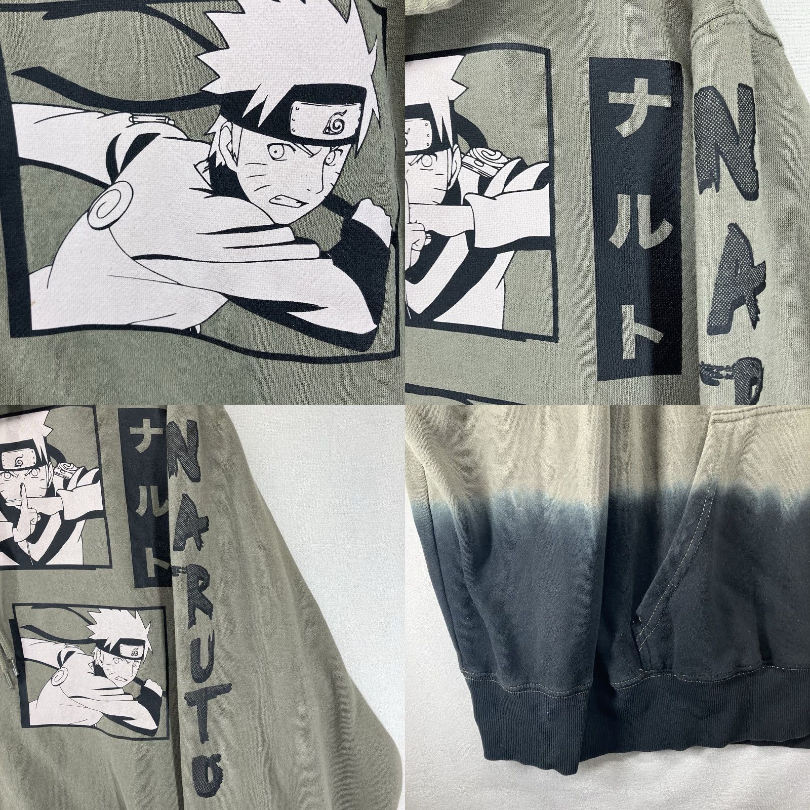 Vintage Naruto Vintage Y2K Masashi Kishimoto Hoodie Tie Dye Men’s XL Sage Black *FLAW* Graphic Print Hoodie Pullover Zipless? Size US XL / EU 56 / 4 - 8 Thumbnail