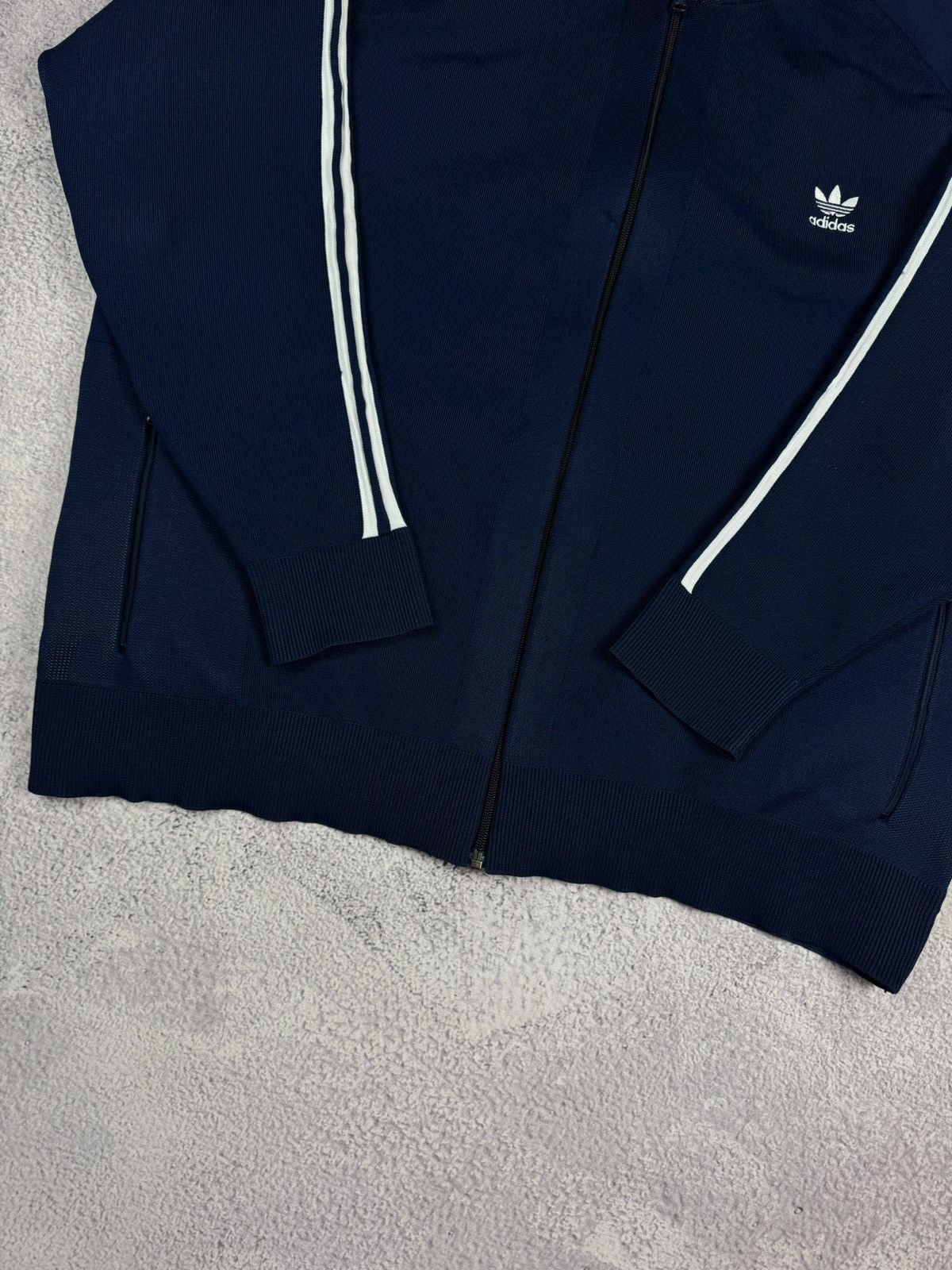 Adidas ADIDAS Originaals Trefoil BF Knit Track Jacket Bomber Size US XXL / EU 58 / 5 - 5 Thumbnail