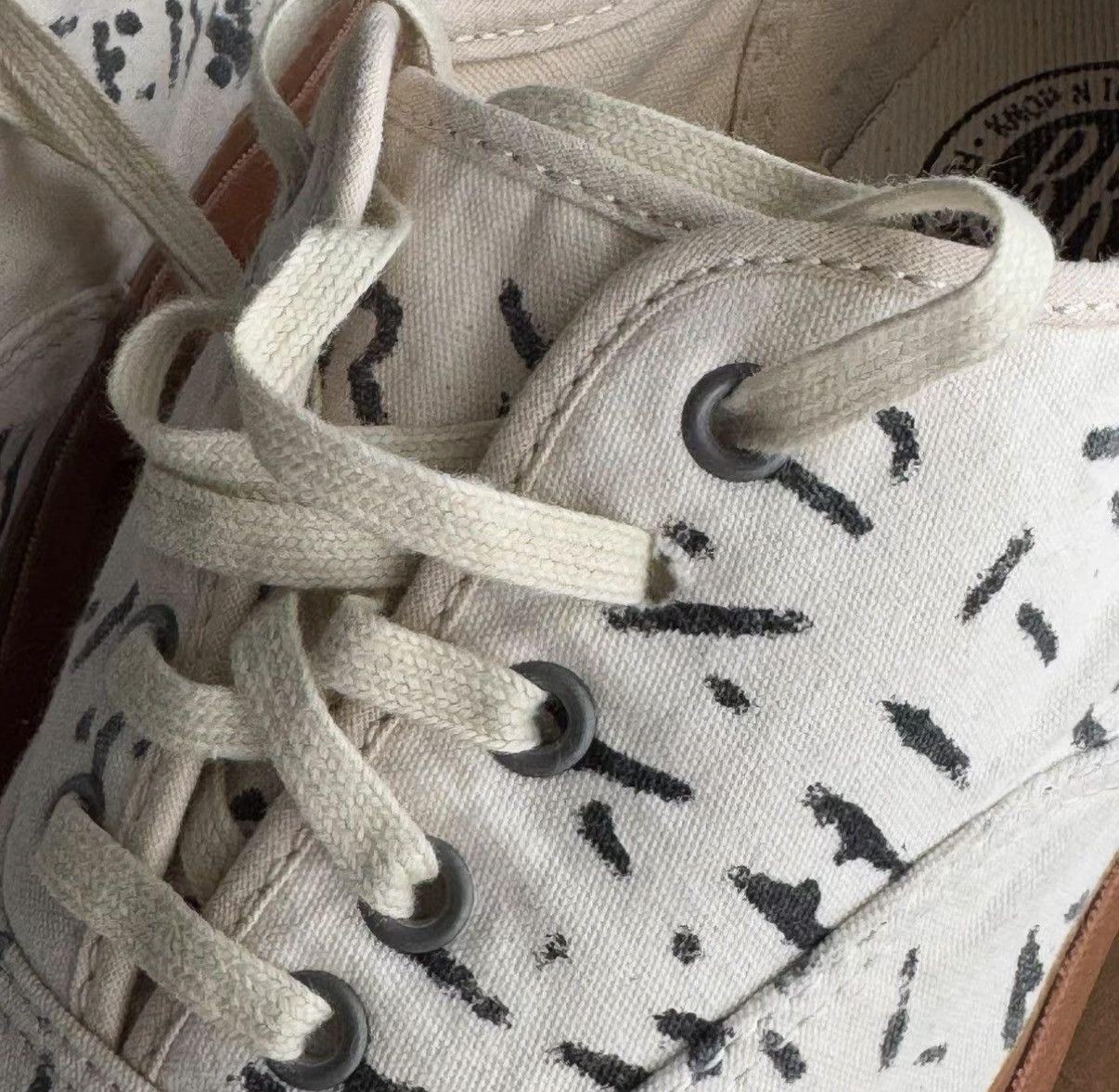 RRL Ralph Lauren RRL Ralph Lauren Double RL Oil Print Canvas Shoes K22 Size US 8 / EU 41 - 6 Thumbnail