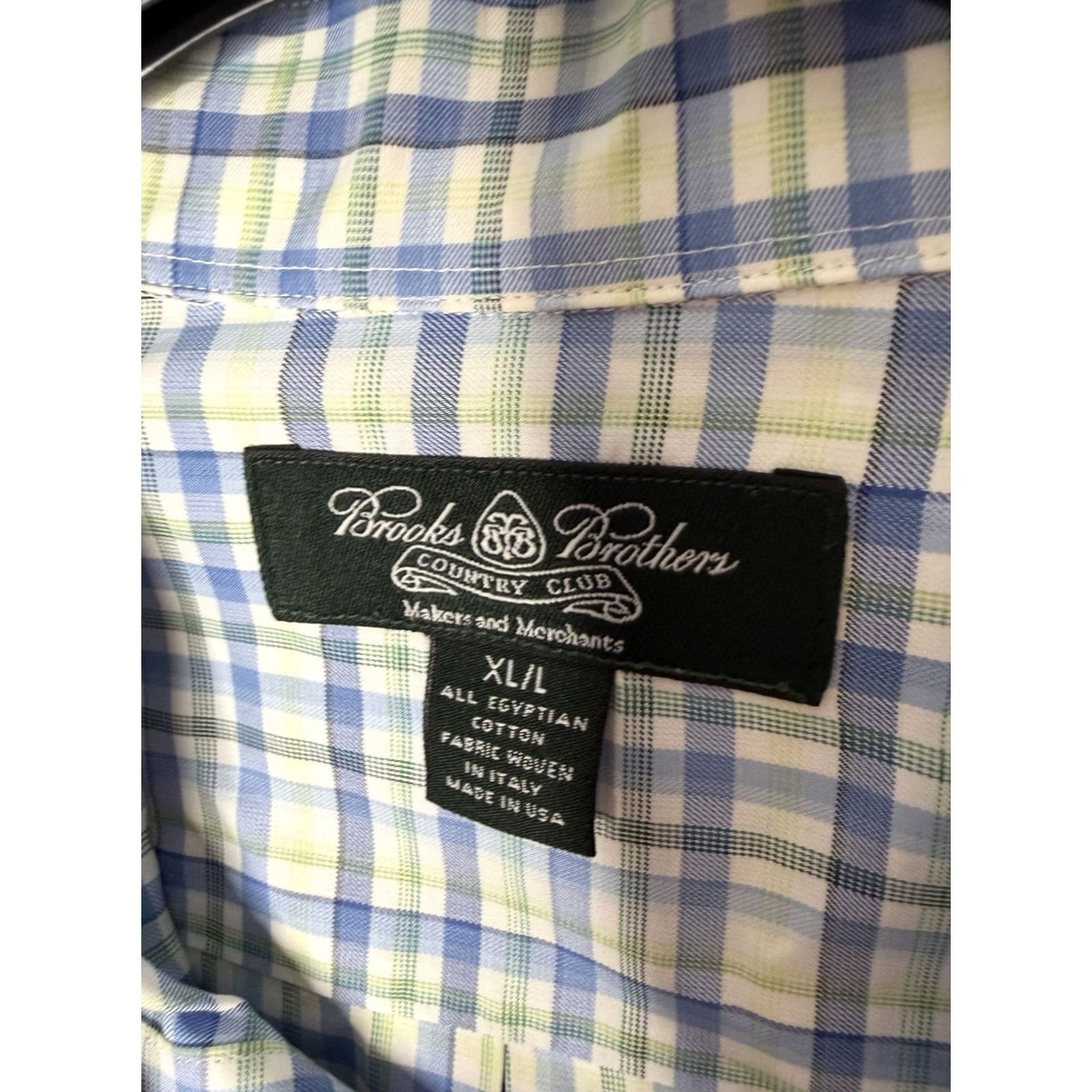 Brooks Brothers Brooks Brothers Country Club Plaid Dress Shirt XL Mens Multicolor Cotton Long Sleeve Button-Up Classic Luxury Italy USA XL/L Size 46R - 3 Thumbnail