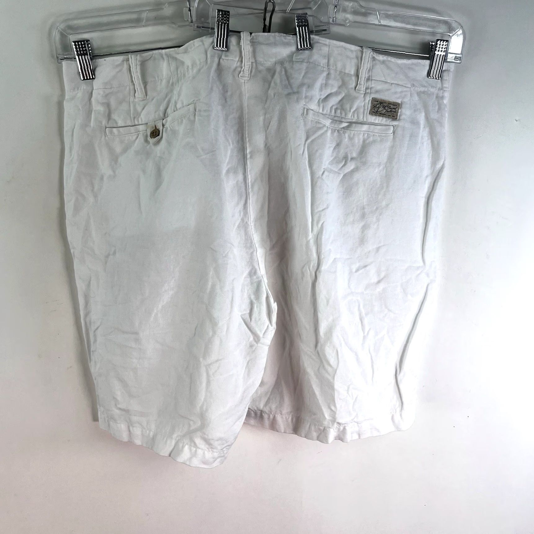 Polo Ralph Lauren Polo Ralph Lauren Shorts Mens Size 40 White Linen Classic Fit Casual Summer Size US L / EU 52-54 / 3 - 3 Thumbnail