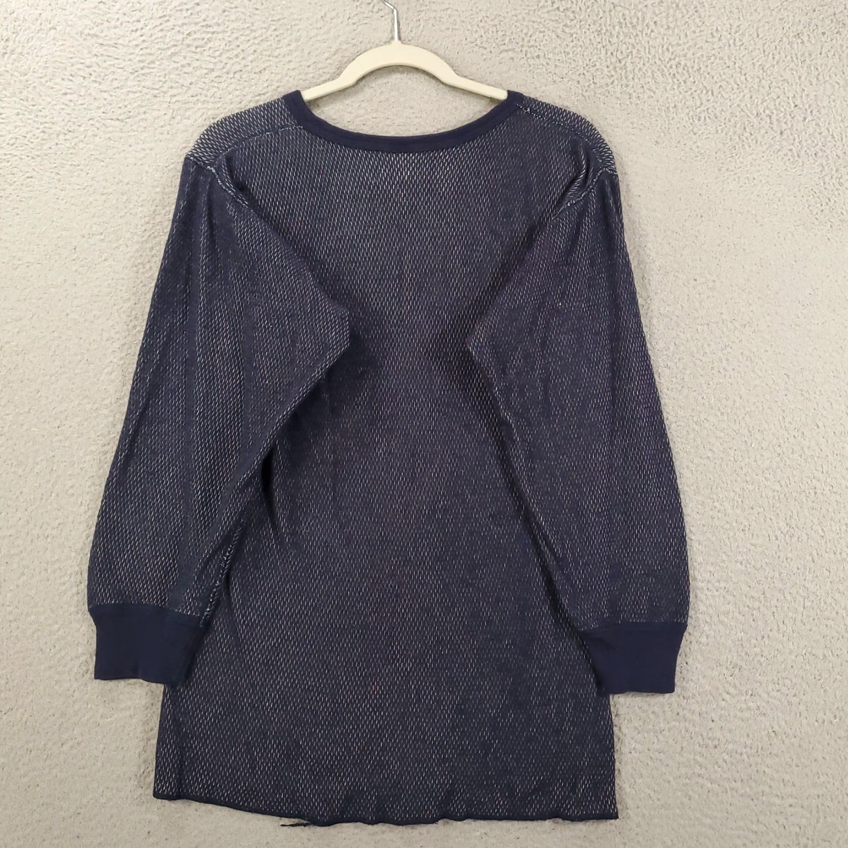 Vintage VINTAGE Morgan Mills Shirt Mens Large Navy Blue Thermal Knit 90s Outdoor Sports Crew Neck Long Sleeve Blue (Cotton) Mens L Size US L / EU 52-54 / 3 - 6 Thumbnail