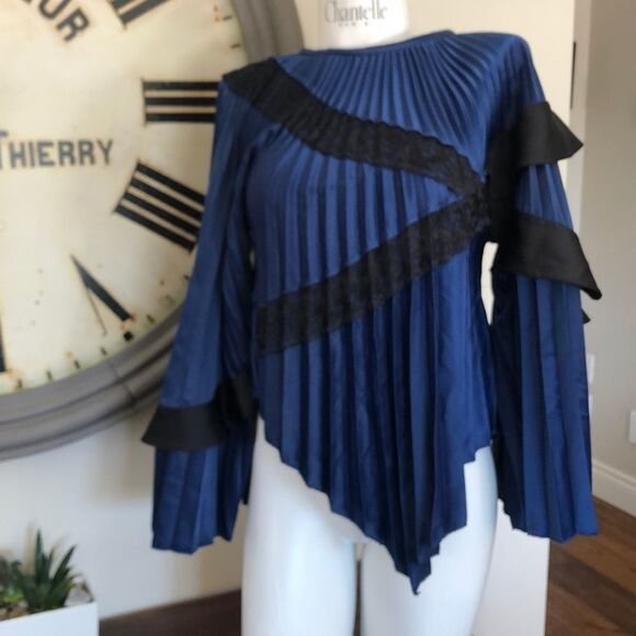 Self-Portrait SELF PORTRAITUS 2 PLEATED TOP blouse Size XS / US 0-2 / IT 36-38 - 2 Thumbnail