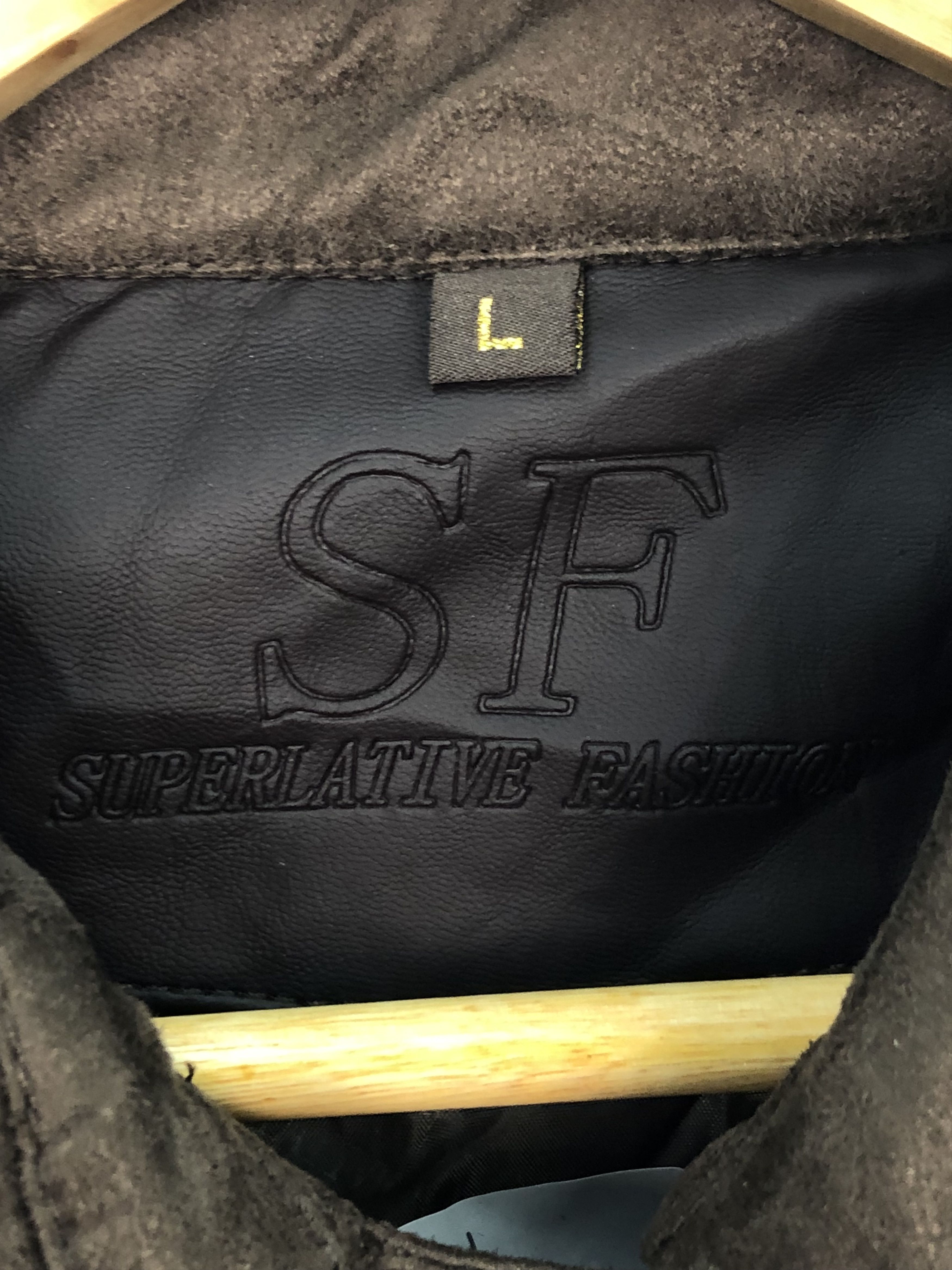 Other Superlative Fashion Italy Designer Leather Jacket J0201 Size US L / EU 52-54 / 3 - 6 Thumbnail