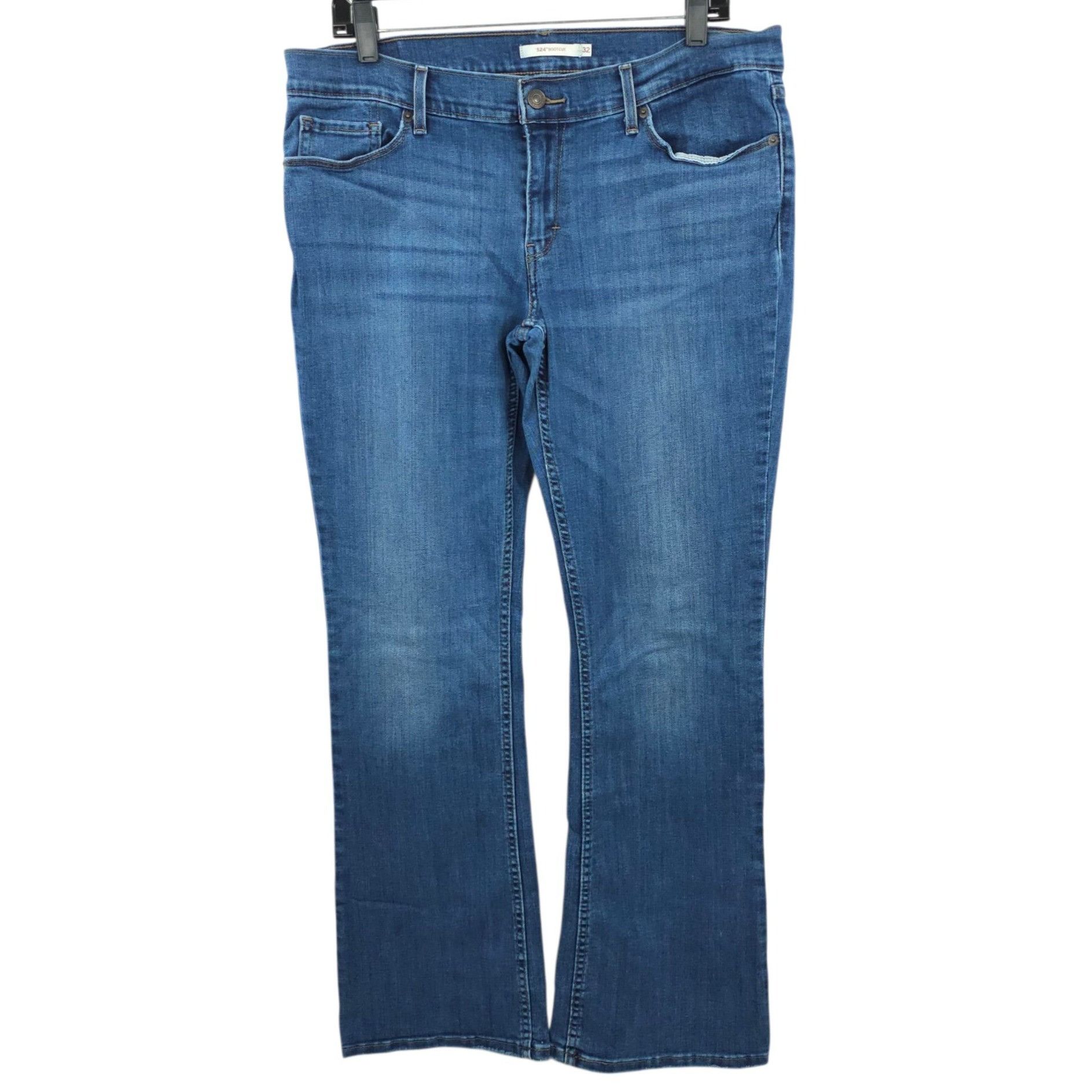 Levi's Levis 524 Bootcut Jeans Womens 32 Mid Rise Medium Wash Whisk Size 24" / US 00 / IT 34 - 1 Thumbnail