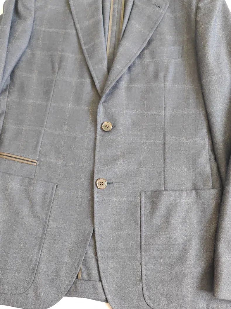 Hermes Hermes Men's wool suit jacket coat, blue-gray version, 100 Size 48R - 9 Thumbnail
